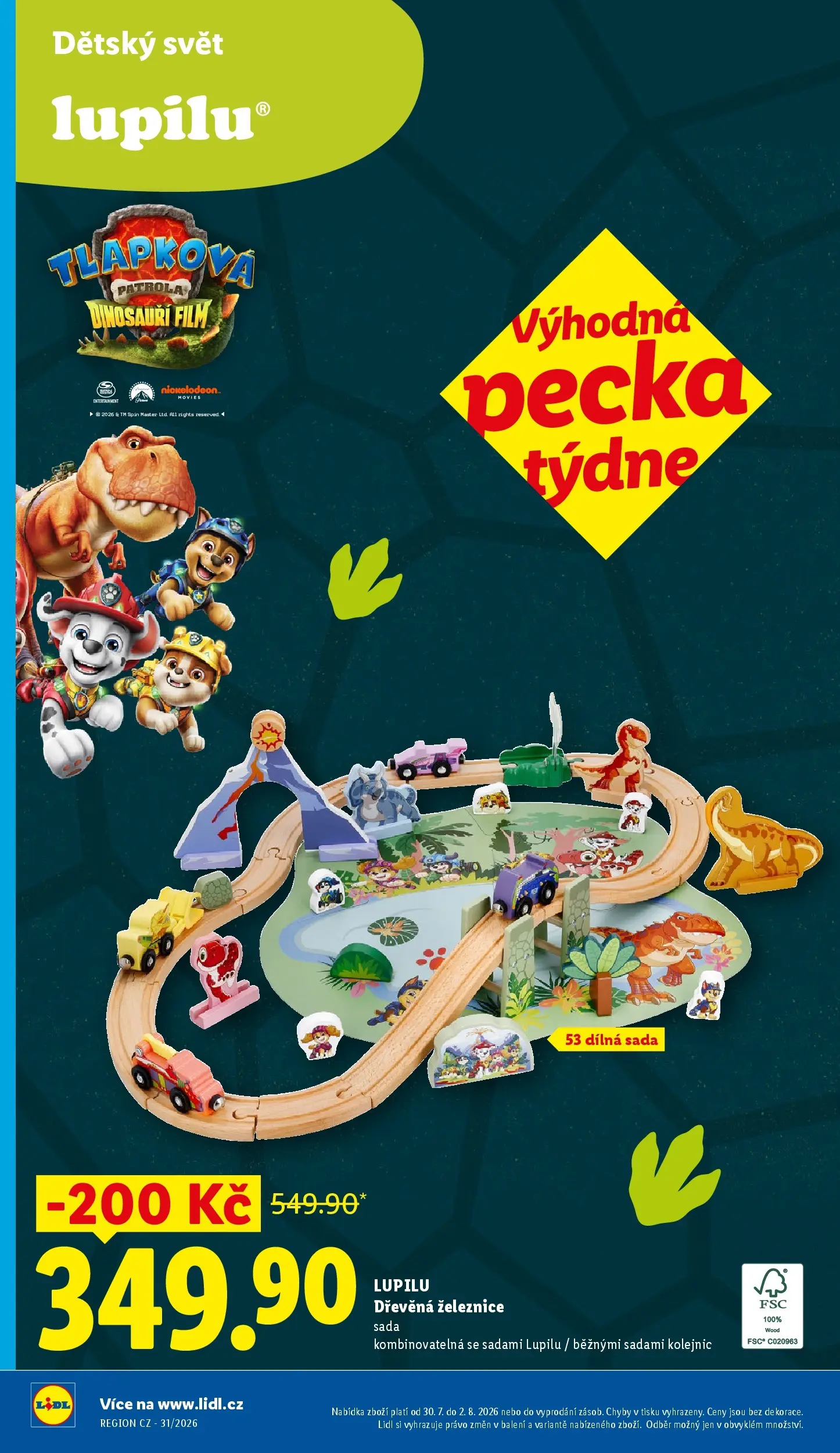 Lidl leták od 27.07.2026 - Nový akční leták | Strana: 24 | Produkty: Tlapková patrola, Dinosauři