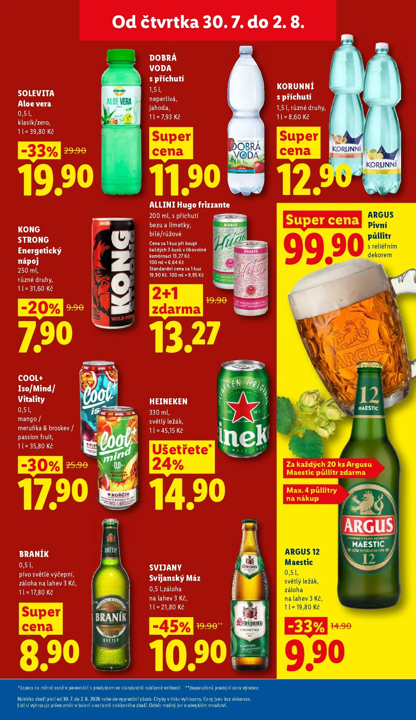 Lidl leták od 30.07.2026 - Nový akční leták | Strana: 27 | Produkty: Dobrá voda, Energetický nápoj, Svijanský Máz, Solevita