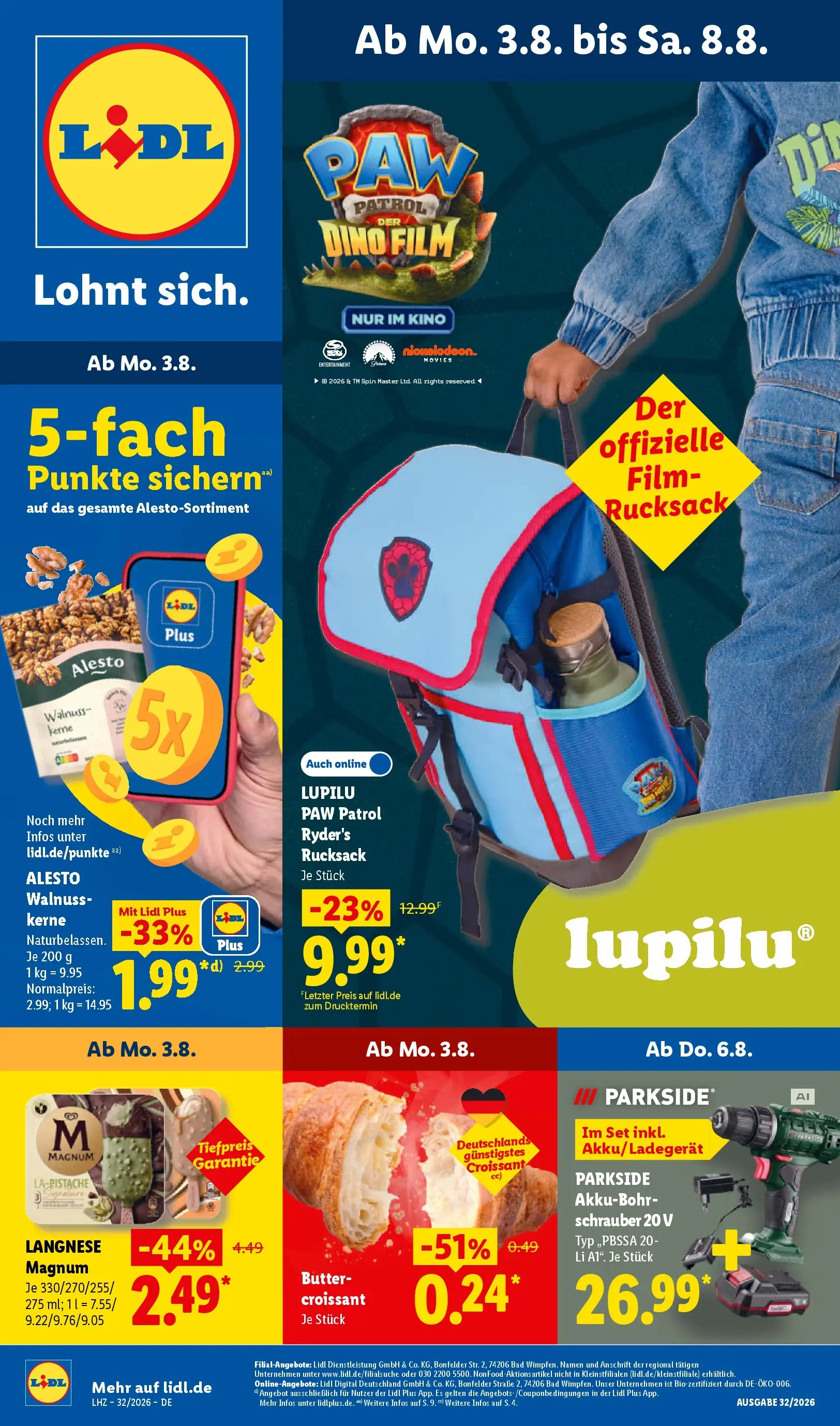 Lidl Prospekt Nordenham (ab 03.08.2026) ยป Angebote online | Seite: 1 | Produkte: Butter, Bad, Croissant, Ladegerรคt Lidl Prospekt Nordenham (ab 03.08.2026) zum Blรคttern ยป Angebote | Seite: 1 | Produkte: Butter, Bad, Croissant, Ladegerรคt