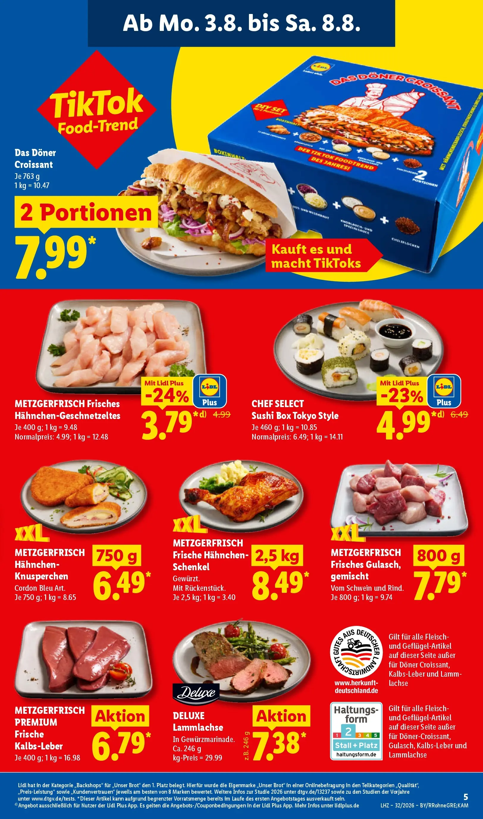 Lidl Prospekt Zülpich (ab 03.08.2026) » Angebote online | Seite: 13 | Produkte: Hahnchen, Schnitzel, Croissant, Brot Lidl Prospekt Zülpich (ab 03.08.2026) zum Blättern » Angebote | Seite: 13 | Produkte: Hahnchen, Schnitzel, Croissant, Brot