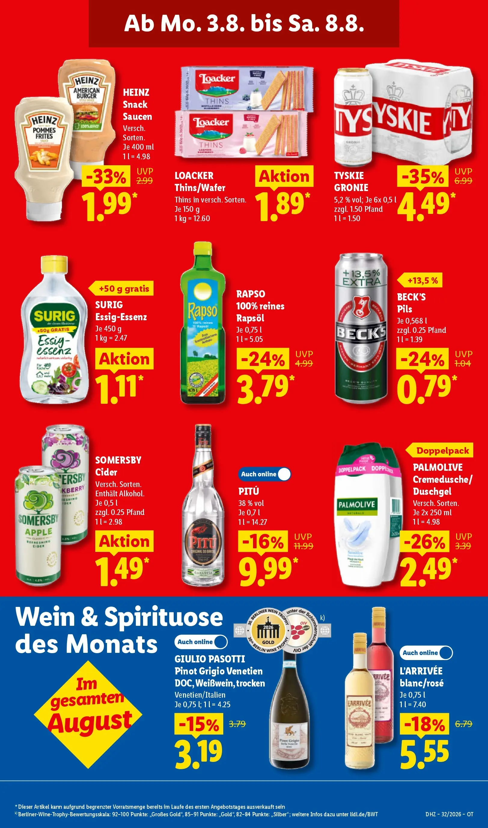 Lidl Prospekt Grimma (ab 03.08.2026) ยป Angebote online | Seite: 19 | Produkte: Tyskie, Burger, Apple, Shower Gel Lidl Prospekt Grimma (ab 03.08.2026) zum Blรคttern ยป Angebote | Seite: 19 | Produkte: Tyskie, Burger, Apple, Shower Gel