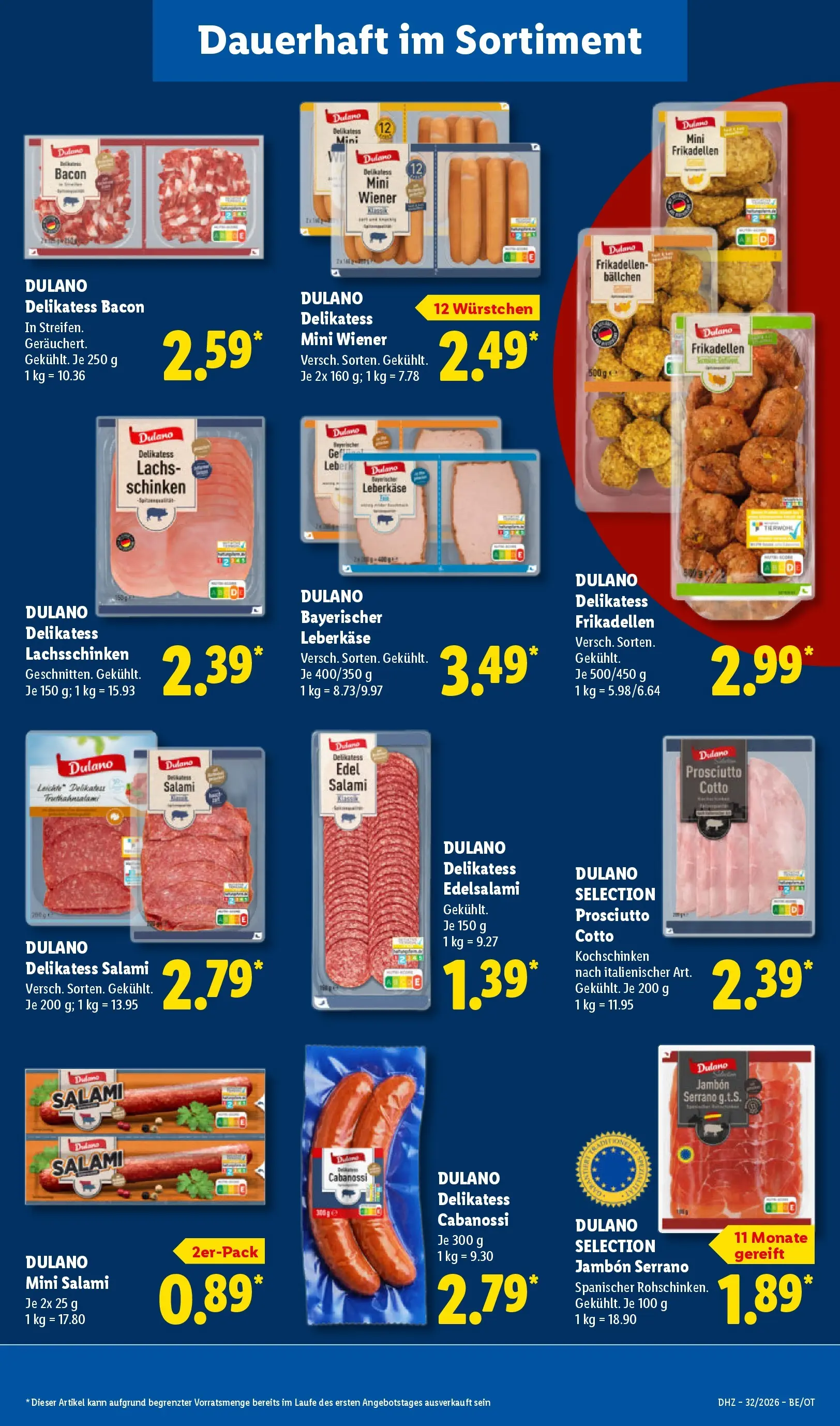 Lidl Prospekt Mahlow (ab 03.08.2026) zum Blättern » Angebote | Seite: 25 | Produkte: Lachs, Salami, Schinken, Leberkase