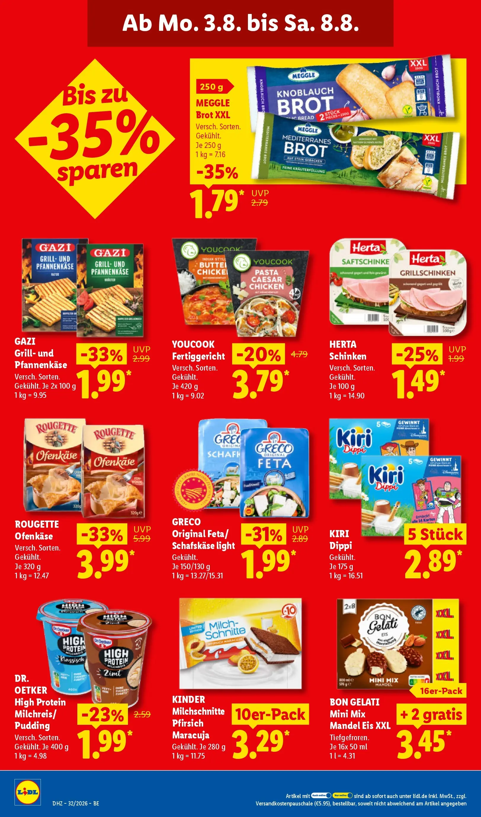 Lidl Prospekt Mahlow (ab 03.08.2026) zum Blättern » Angebote | Seite: 18 | Produkte: Pudding, Pfirsich, Pasta, Brot