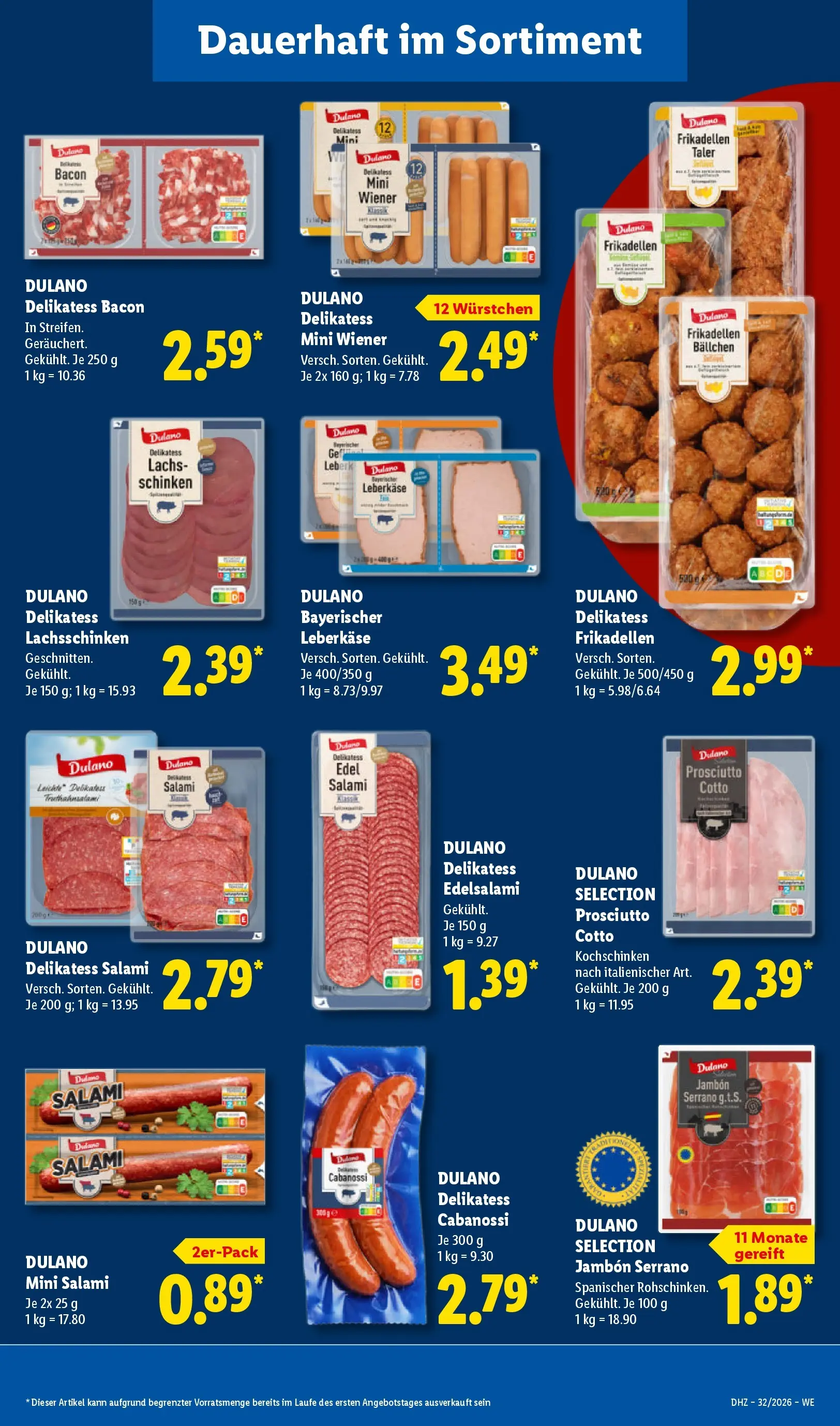 Lidl Prospekt Plettenberg (ab 03.08.2026) zum Blättern » Angebote | Seite: 25 | Produkte: Lachs, Salami, Schinken, Leberkase