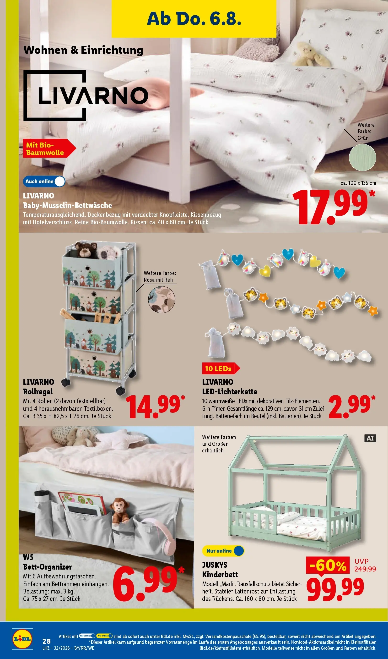 Lidl Prospekt Plettenberg (ab 03.08.2026) zum Blättern » Angebote | Seite: 46 | Produkte: Kissen, Lattenrost, String