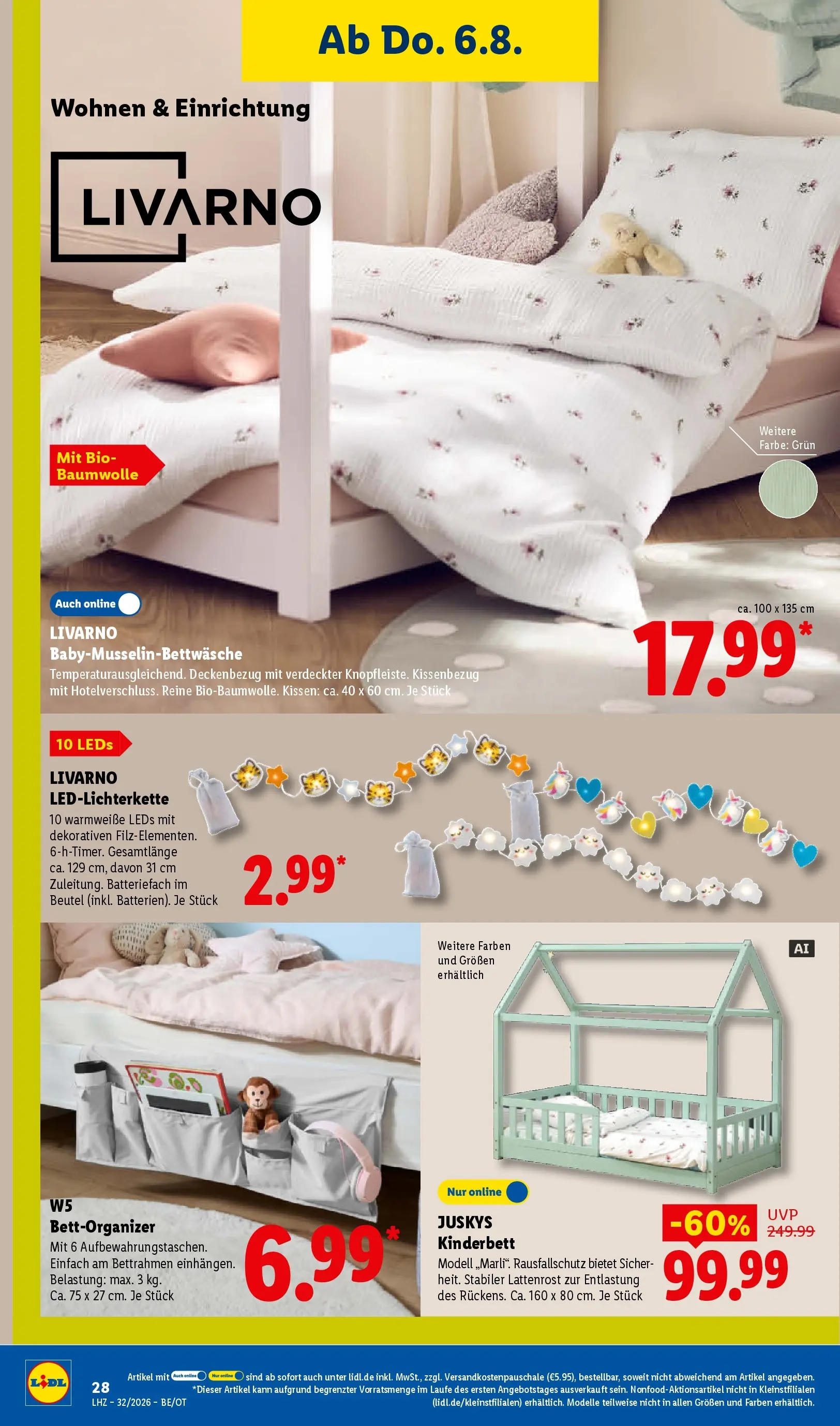 Lidl Prospekt Mahlow (ab 03.08.2026) zum Blättern » Angebote | Seite: 46 | Produkte: Kissen, Lattenrost, String