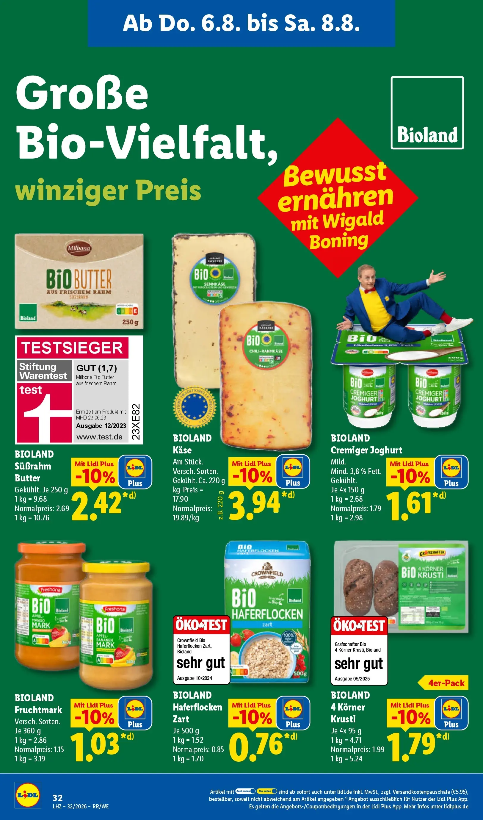 Lidl Prospekt Plettenberg (ab 03.08.2026) zum Blättern » Angebote | Seite: 56 | Produkte: Käse, Joghurt, Äpfel, Bananen