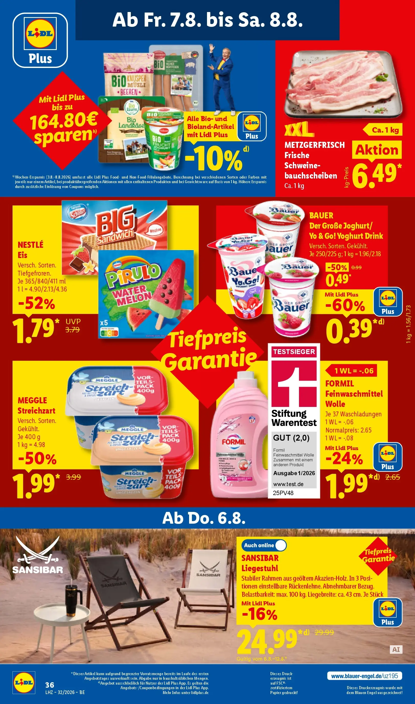Lidl Prospekt Mahlow (ab 03.08.2026) zum Blättern » Angebote | Seite: 64 | Produkte: Joghurt, Liegestuhl, Eis