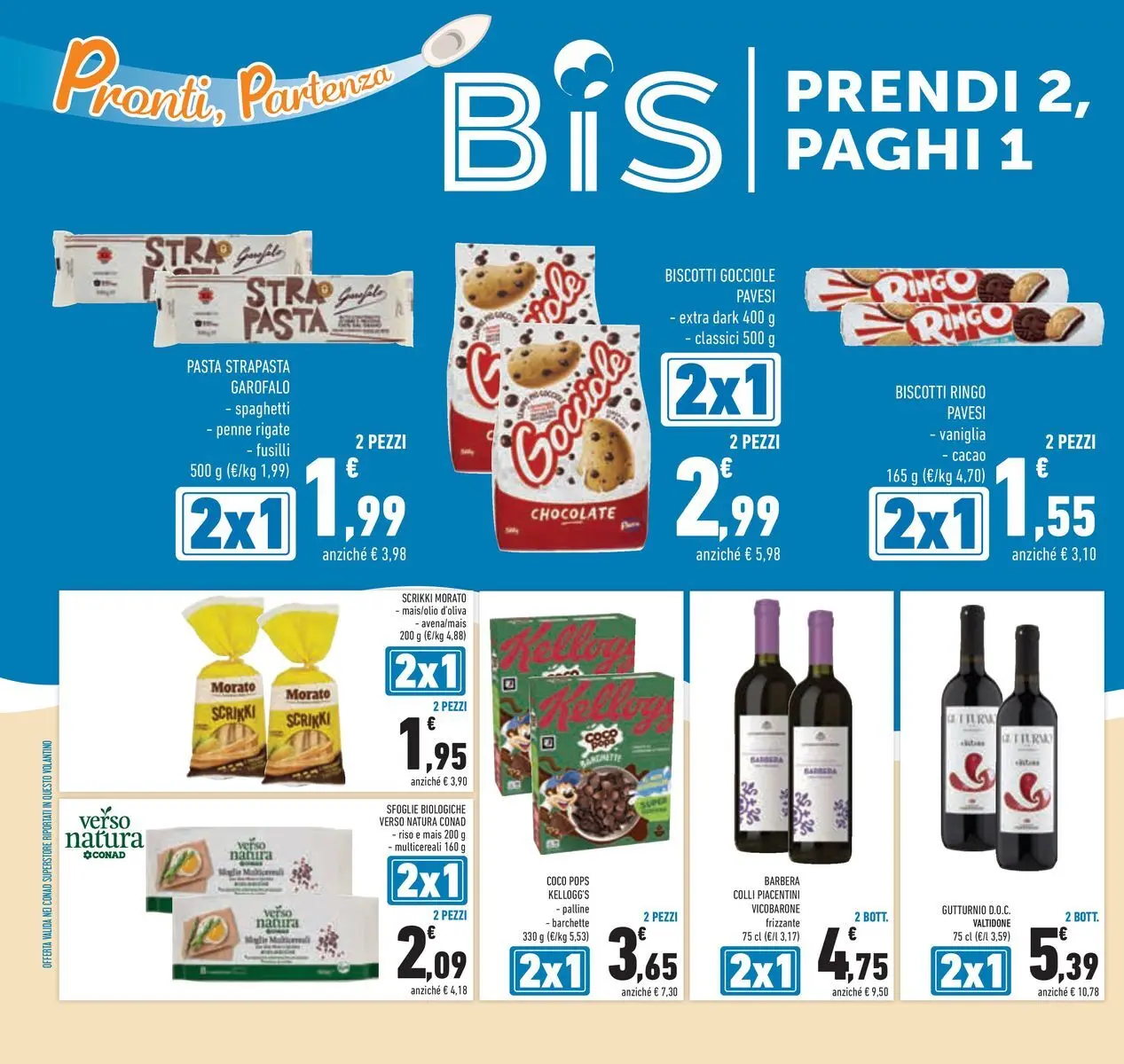 Volantino Conad dal 29/07/2026 > Anteprima | Pagina: 6 | Prodotti: Biscotti, Pasta, Mais, Cacao