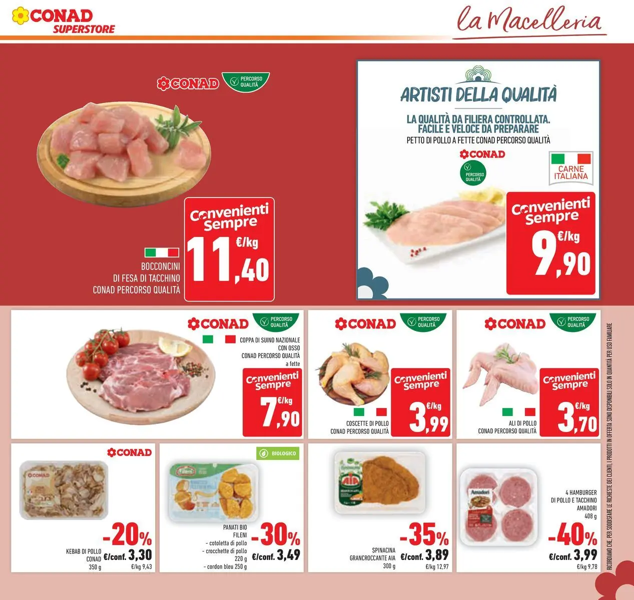 Volantino Conad dal 29/07/2026 > Anteprima | Pagina: 13 | Prodotti: Pollo, Suino, Tacchino, Cosce di pollo