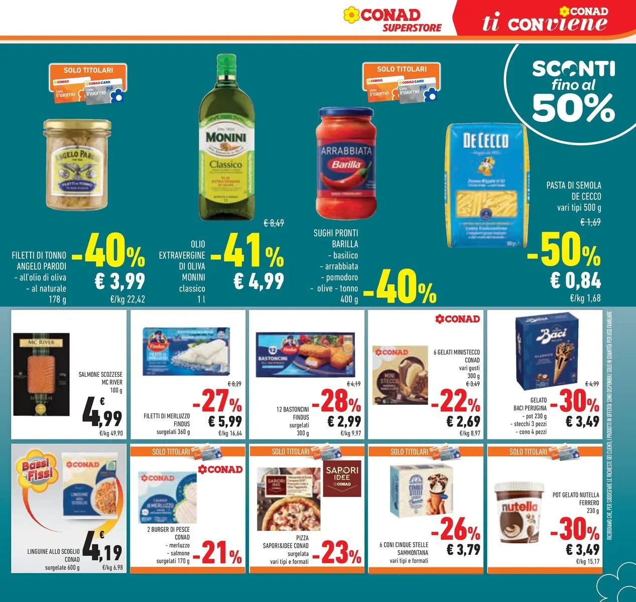 Volantino Conad dal 29/07/2026 > Anteprima | Pagina: 21 | Prodotti: Pizza, Salmone, Pesce, Olive