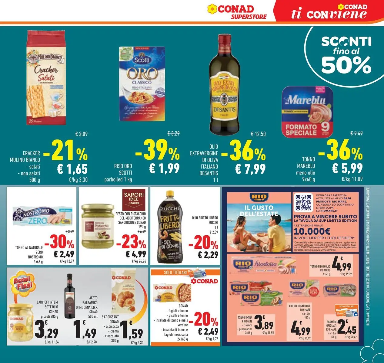 Volantino Conad dal 29/07/2026 > Anteprima | Pagina: 23 | Prodotti: Riso, Tonno al naturale, Aceto, Mais