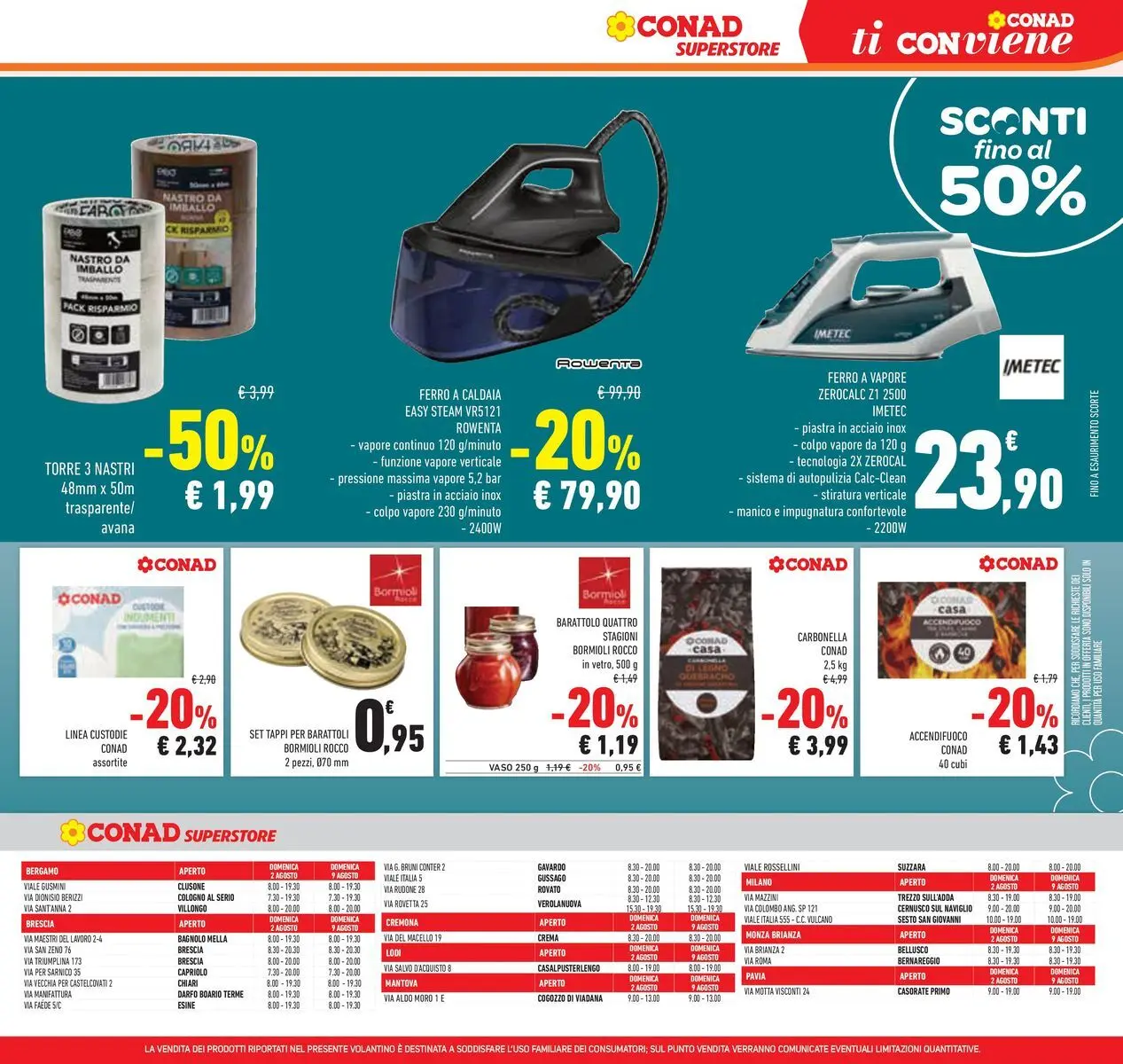 Volantino Conad dal 29/07/2026 > Anteprima | Pagina: 29 | Prodotti: Crema, Caldaia, Barattoli, Vaso