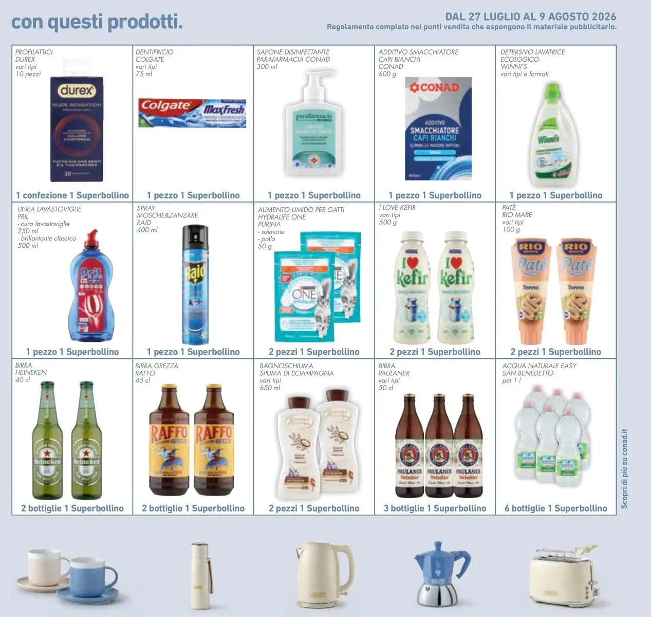 Volantino Conad dal 29/07/2026 > Anteprima | Pagina: 37 | Prodotti: Sapone, Pollo, Profilattici, Acqua