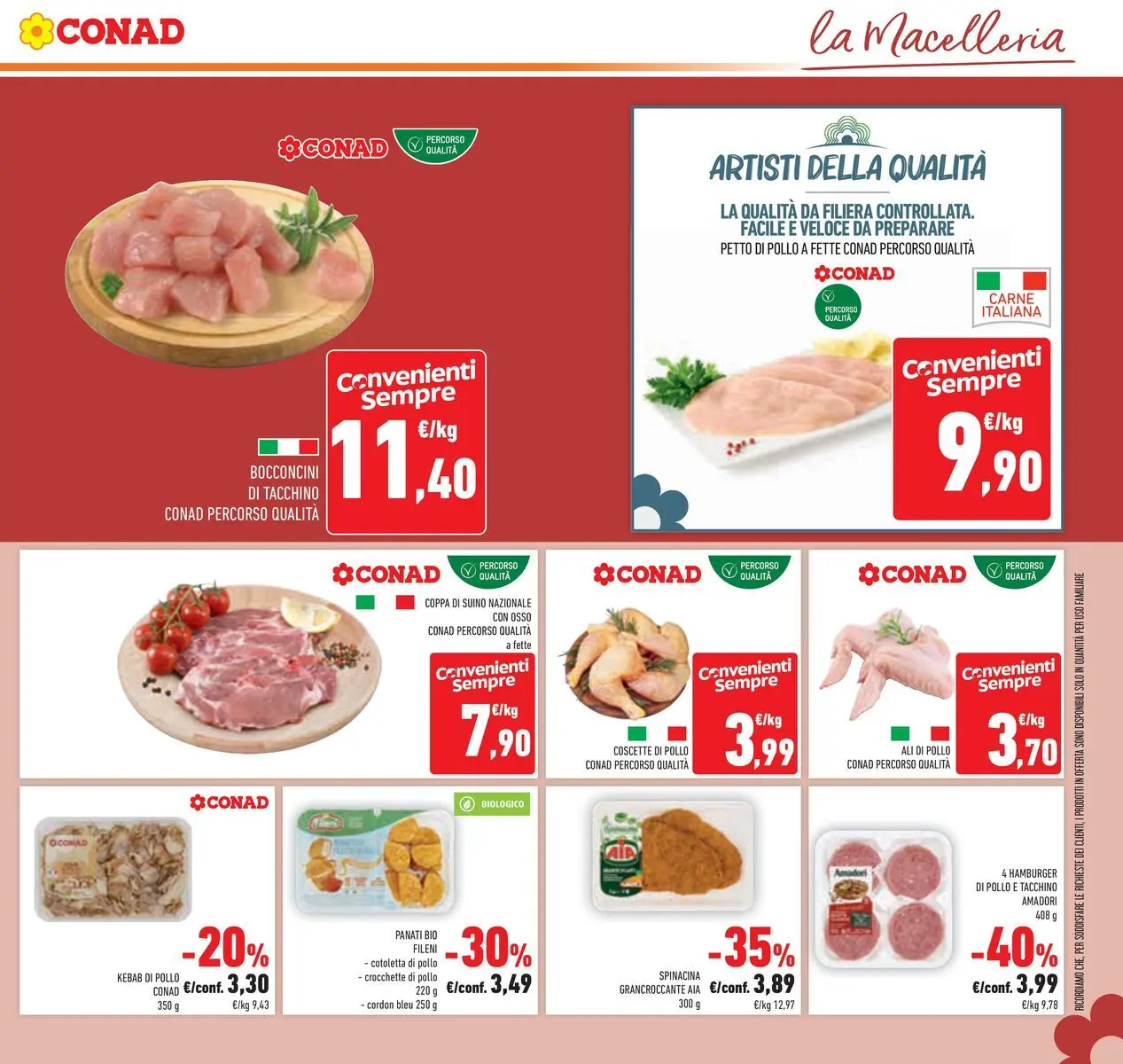Volantino Conad dal 29/07/2026 > Anteprima | Pagina: 11 | Prodotti: Pollo, Suino, Crocchette, Cosce di pollo