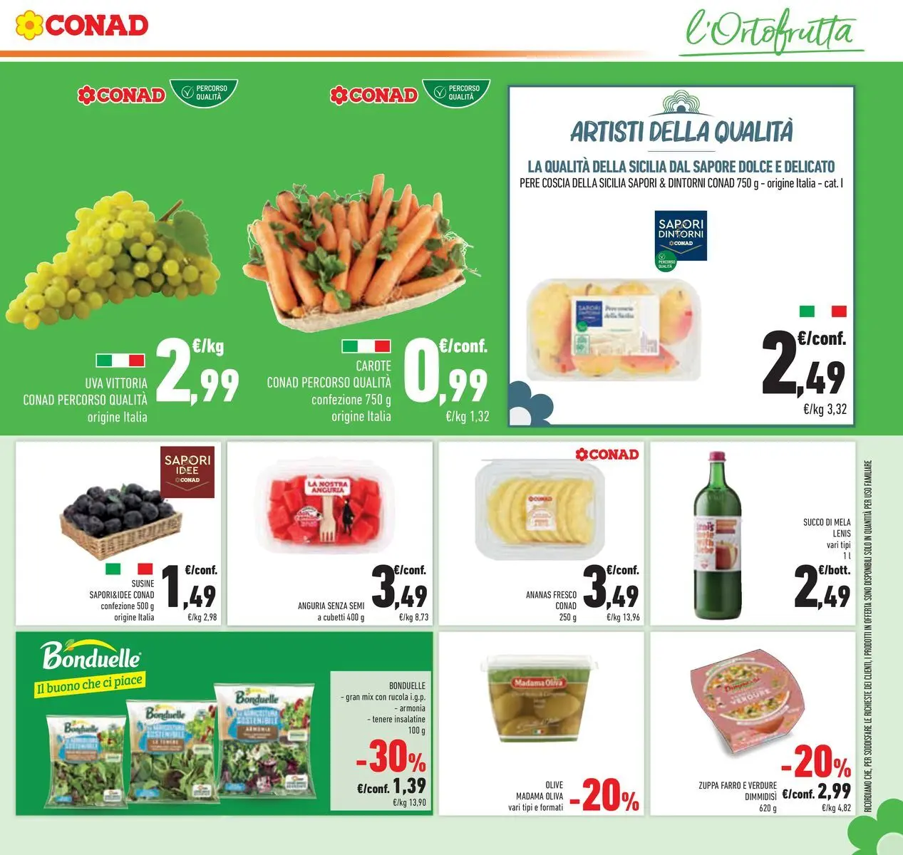 Volantino Conad dal 29/07/2026 > Anteprima | Pagina: 13 | Prodotti: Verdure, Carote, Ananas, Uva