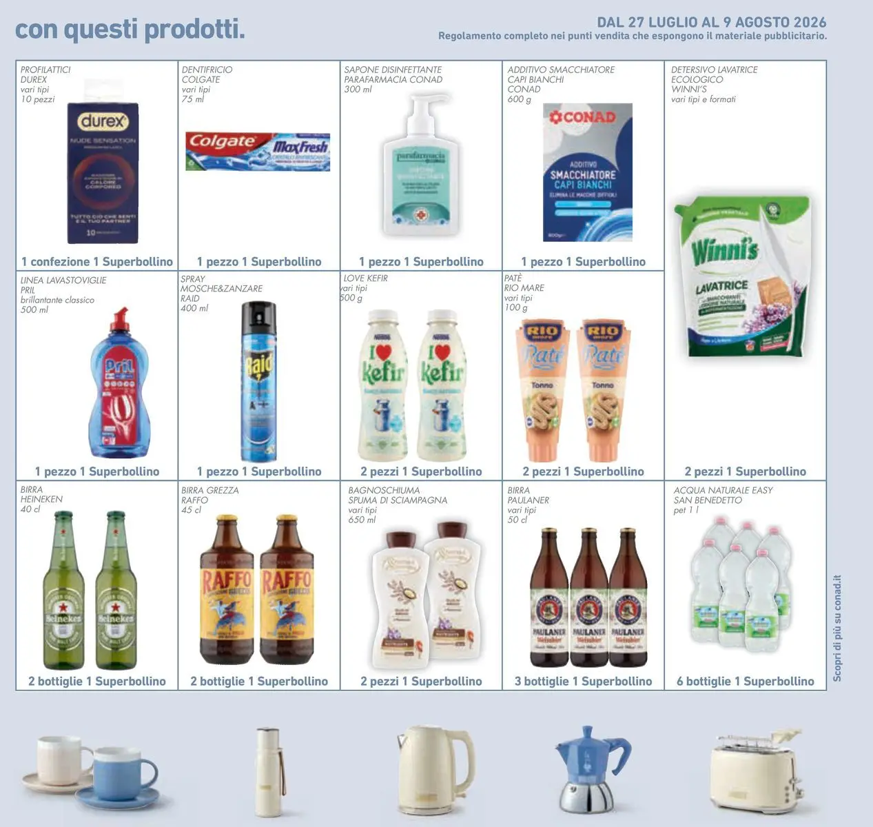 Volantino Conad dal 29/07/2026 > Anteprima | Pagina: 21 | Prodotti: Paté, Birra, Acqua, Heineken