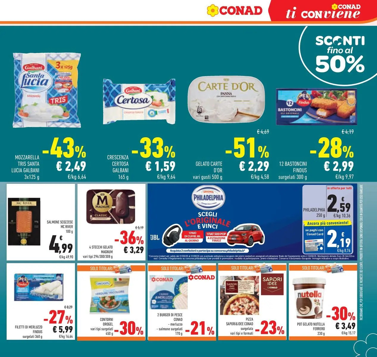 Volantino Conad dal 29/07/2026 > Anteprima | Pagina: 23 | Prodotti: Pizza, Pesce, Merluzzo, Gelato