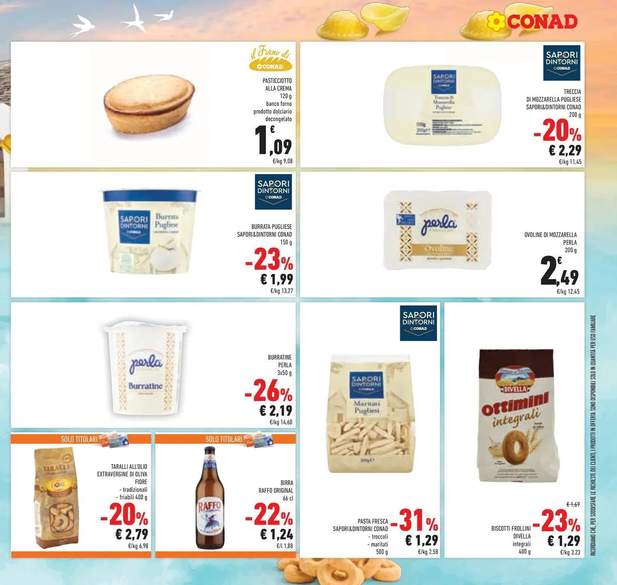 Volantino Conad dal 29/07/2026 > Anteprima | Pagina: 29 | Prodotti: Birra, Mozzarella, Pasta, Forno