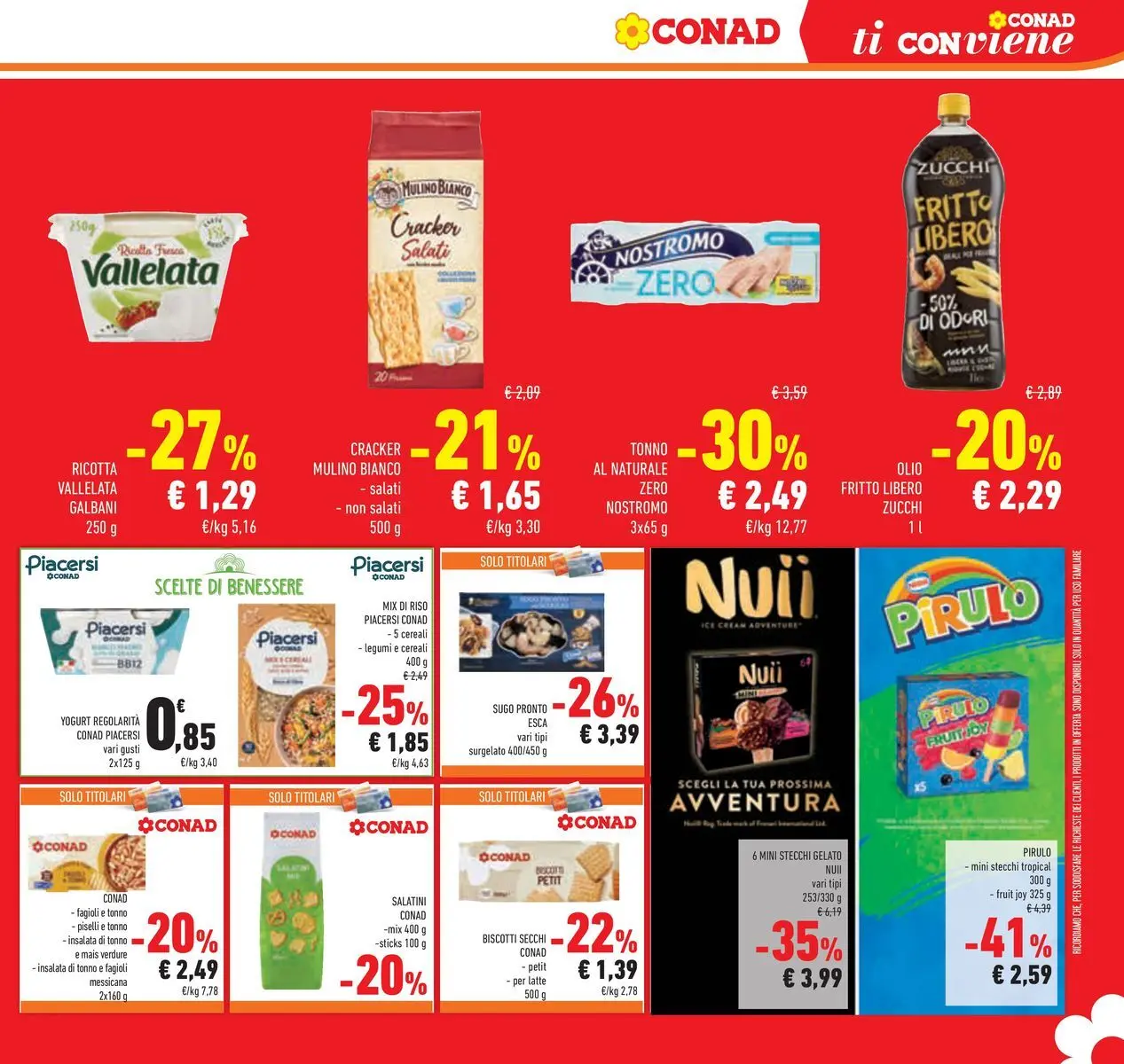 Volantino Conad dal 29/07/2026 > Anteprima | Pagina: 31 | Prodotti: Biscotti, Latte, Olio, Mais