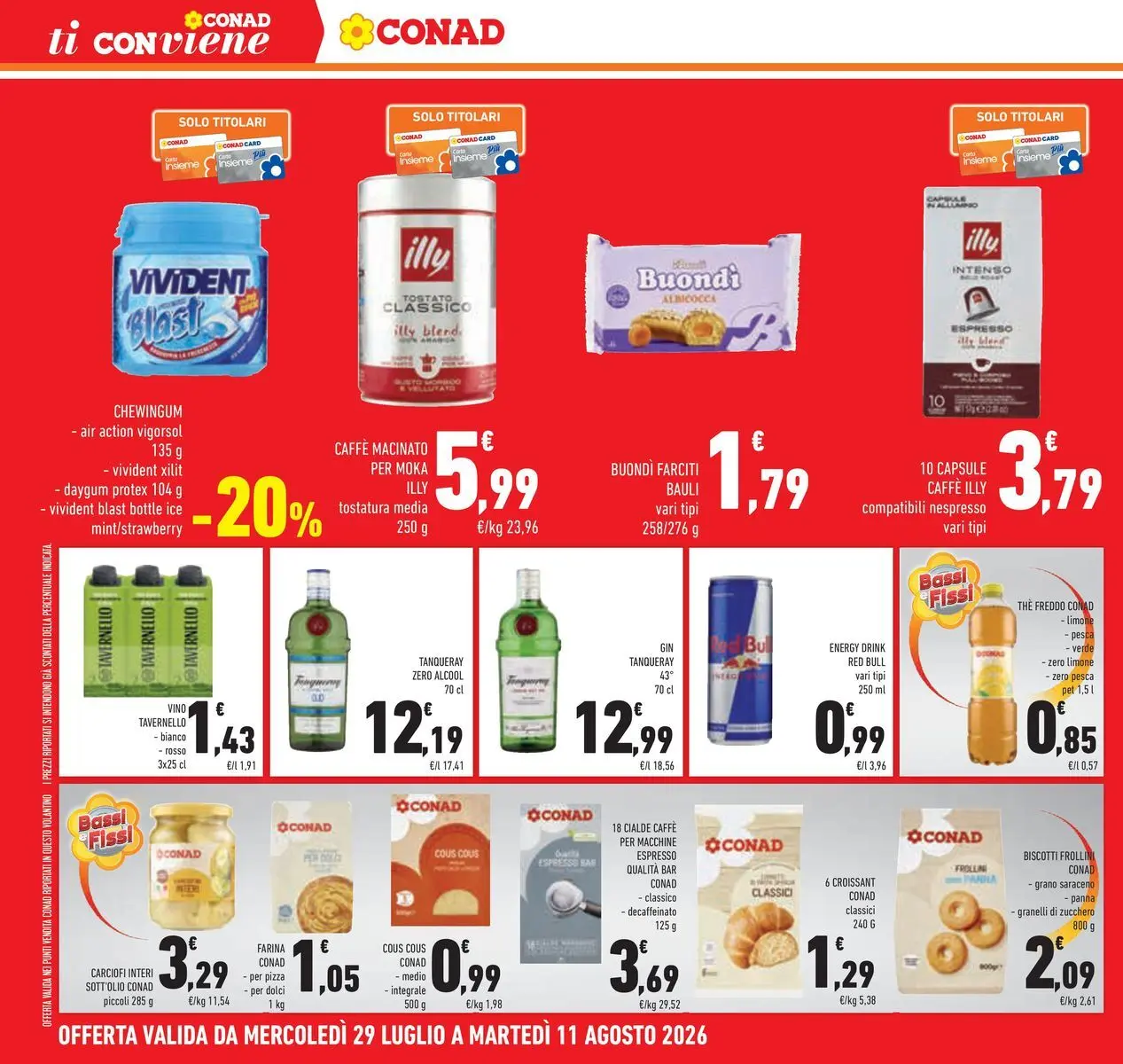 Volantino Conad dal 29/07/2026 > Anteprima | Pagina: 32 | Prodotti: Pizza, Limone, The, Frollini