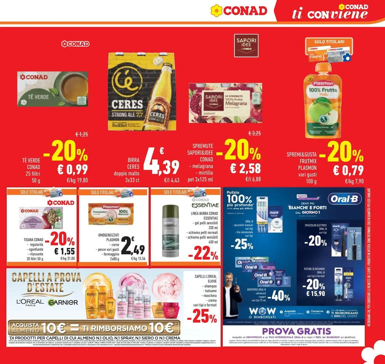 Volantino Conad dal 29/07/2026 > Anteprima | Pagina: 33 | Prodotti: Birra, Filo interdentale, Tè, Ceres