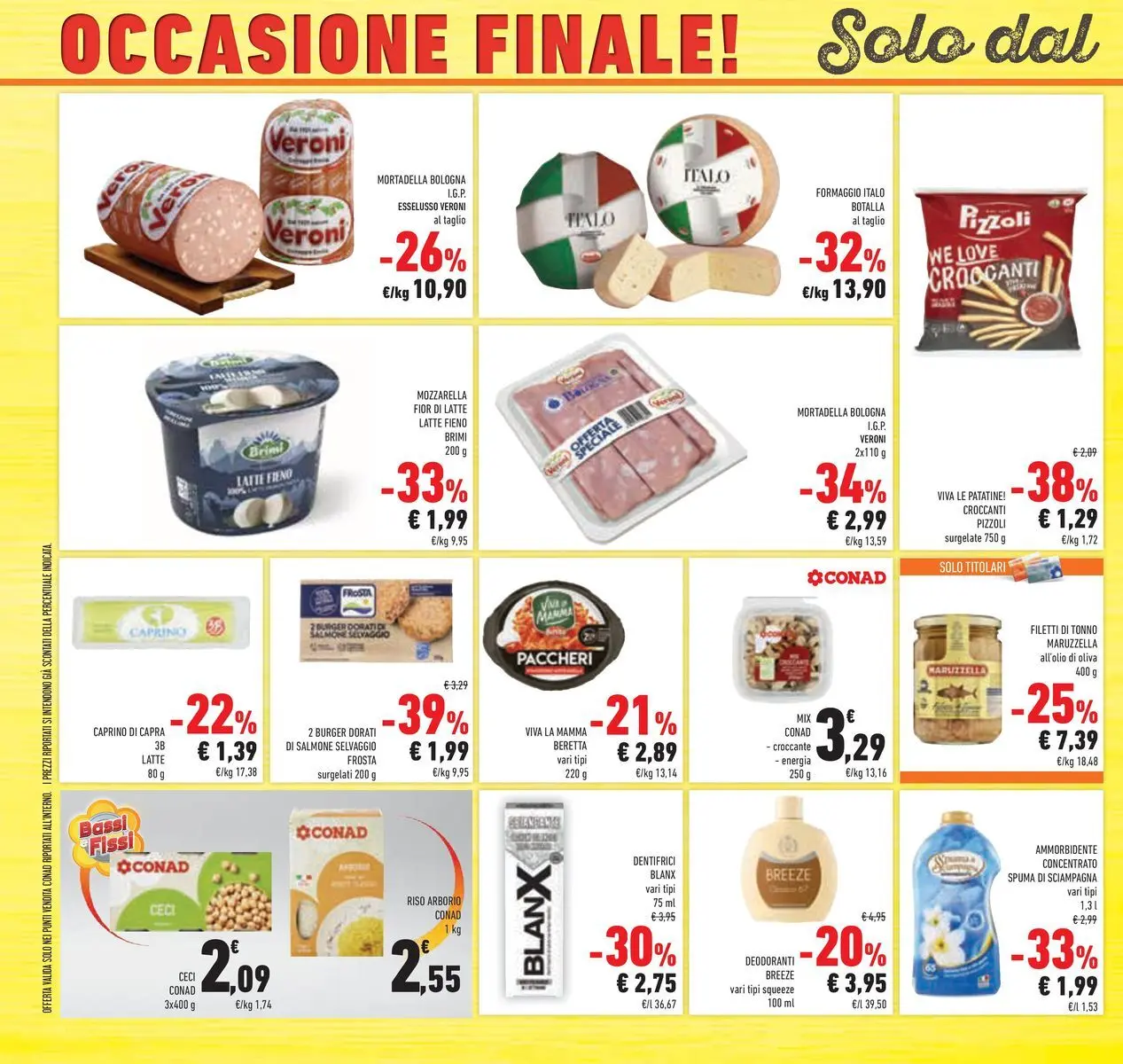 Volantino Conad dal 29/07/2026 > Anteprima | Pagina: 38 | Prodotti: Ammorbidente, Latte, Formaggio, Paccheri