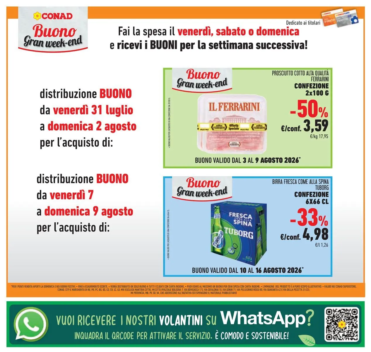 Volantino Conad dal 29/07/2026 > Anteprima | Pagina: 40 | Prodotti: Prosciutto Cotto, Birra, Prosciutto