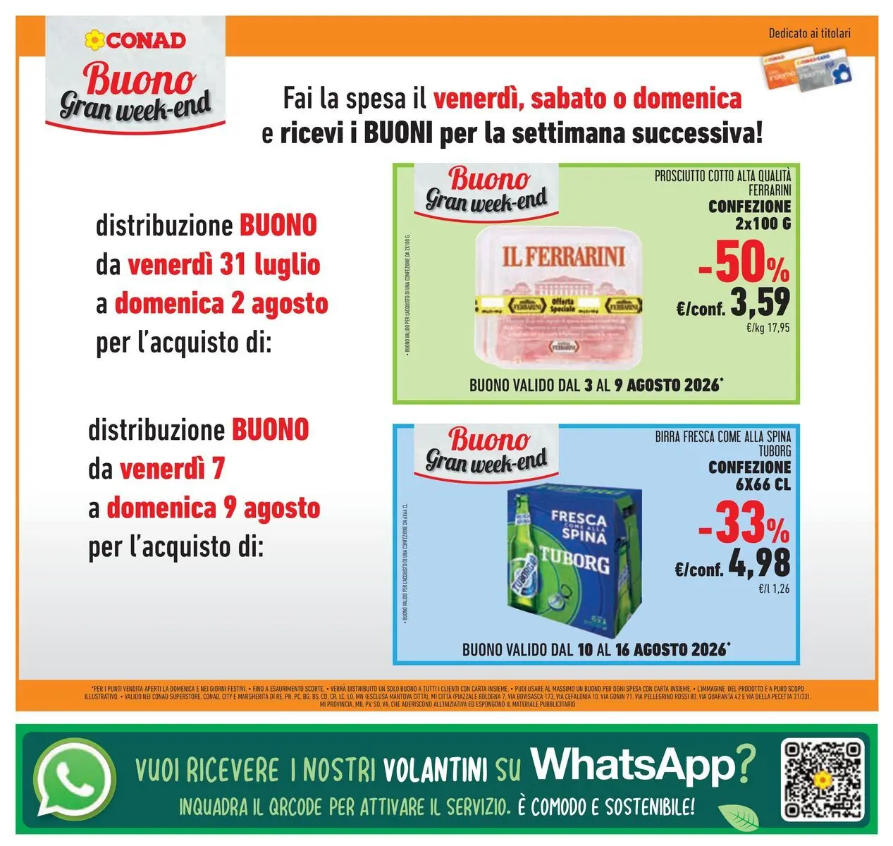 Volantino Conad dal 29/07/2026 > Anteprima | Pagina: 42 | Prodotti: Prosciutto Cotto, Birra, Prosciutto