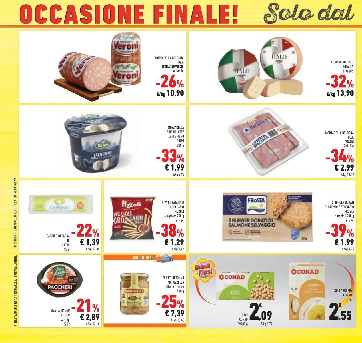 Volantino Conad dal 29/07/2026 > Anteprima | Pagina: 38 | Prodotti: Ceci, Mozzarella, Latte, Mortadella