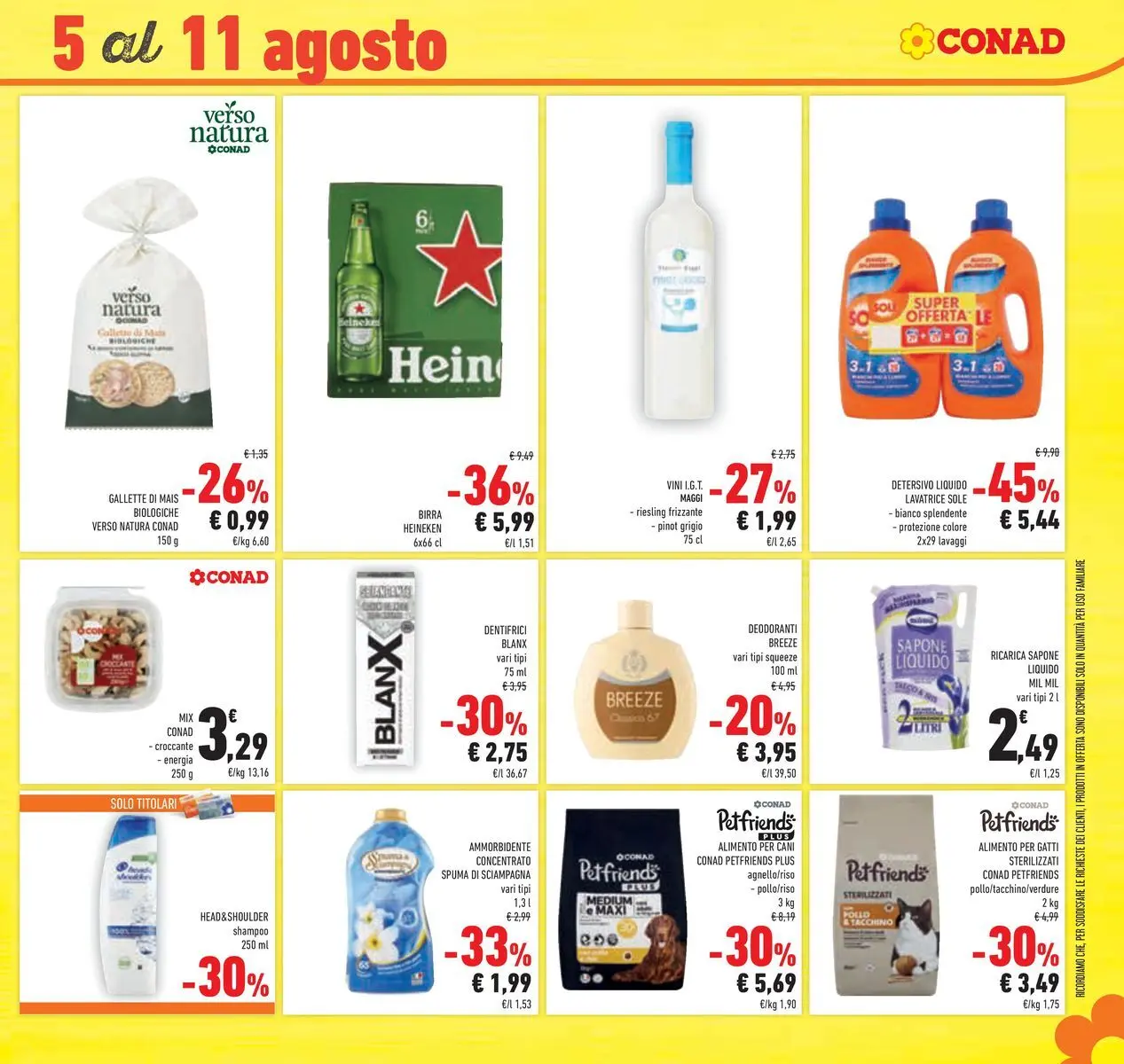 Volantino Conad dal 29/07/2026 > Anteprima | Pagina: 39 | Prodotti: Pollo, Ammorbidente, Tacchino, Heineken