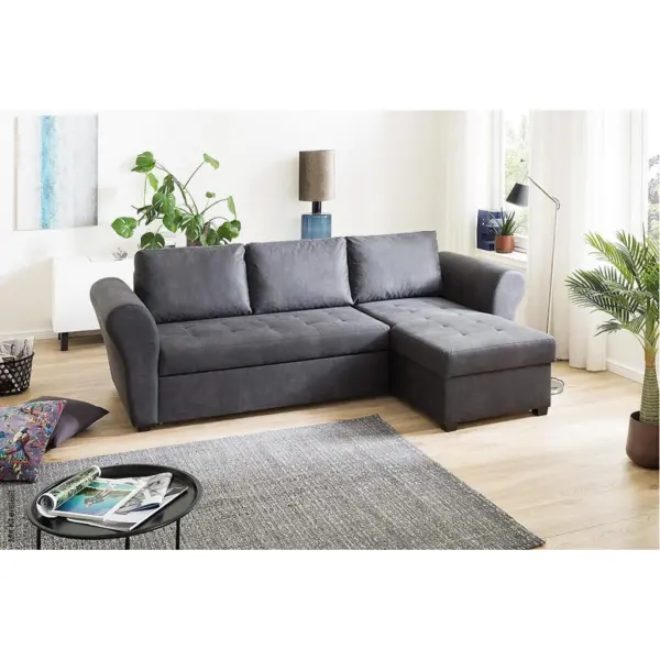 Ecksofa mit Bettfunktion und Bettkasten