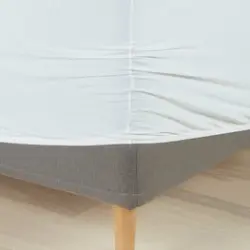 JYSK Cearșaf tricot JETTE 160x200x35 alb