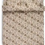 JYSK JYSK Lenjerie pat+cearșaf satin MIMMI 200x220 nisipie