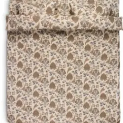 JYSK Lenjerie pat+cearșaf satin MIMMI 200x220 nisipie