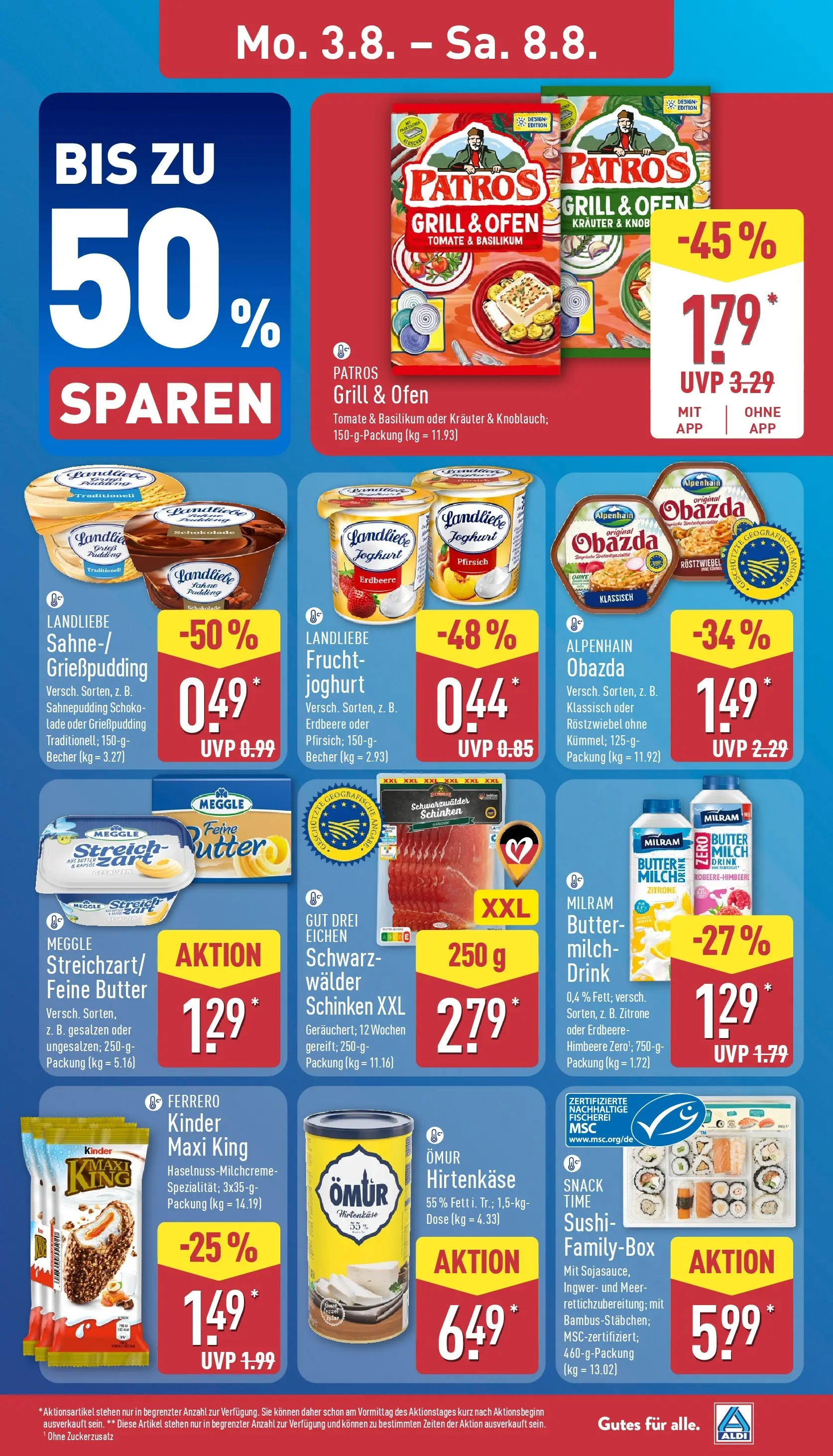 Aldi Wochenangebote (ab 03.08.2026) » Angebote Online | Seite: 7 | Produkte: Knoblauch, Pfirsich, Landliebe joghurt, Himbeere