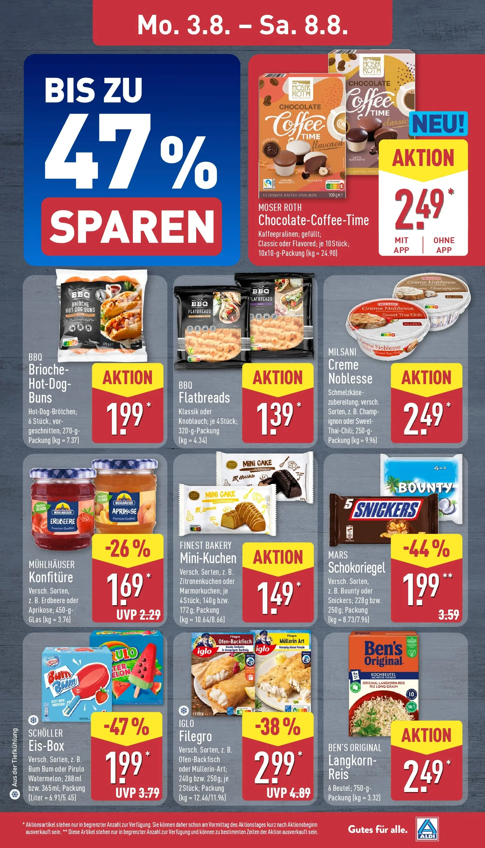 Aldi Wochenangebote (ab 03.08.2026) » Angebote Online | Seite: 9 | Produkte: Kaffee, Box, Fisch, Reis