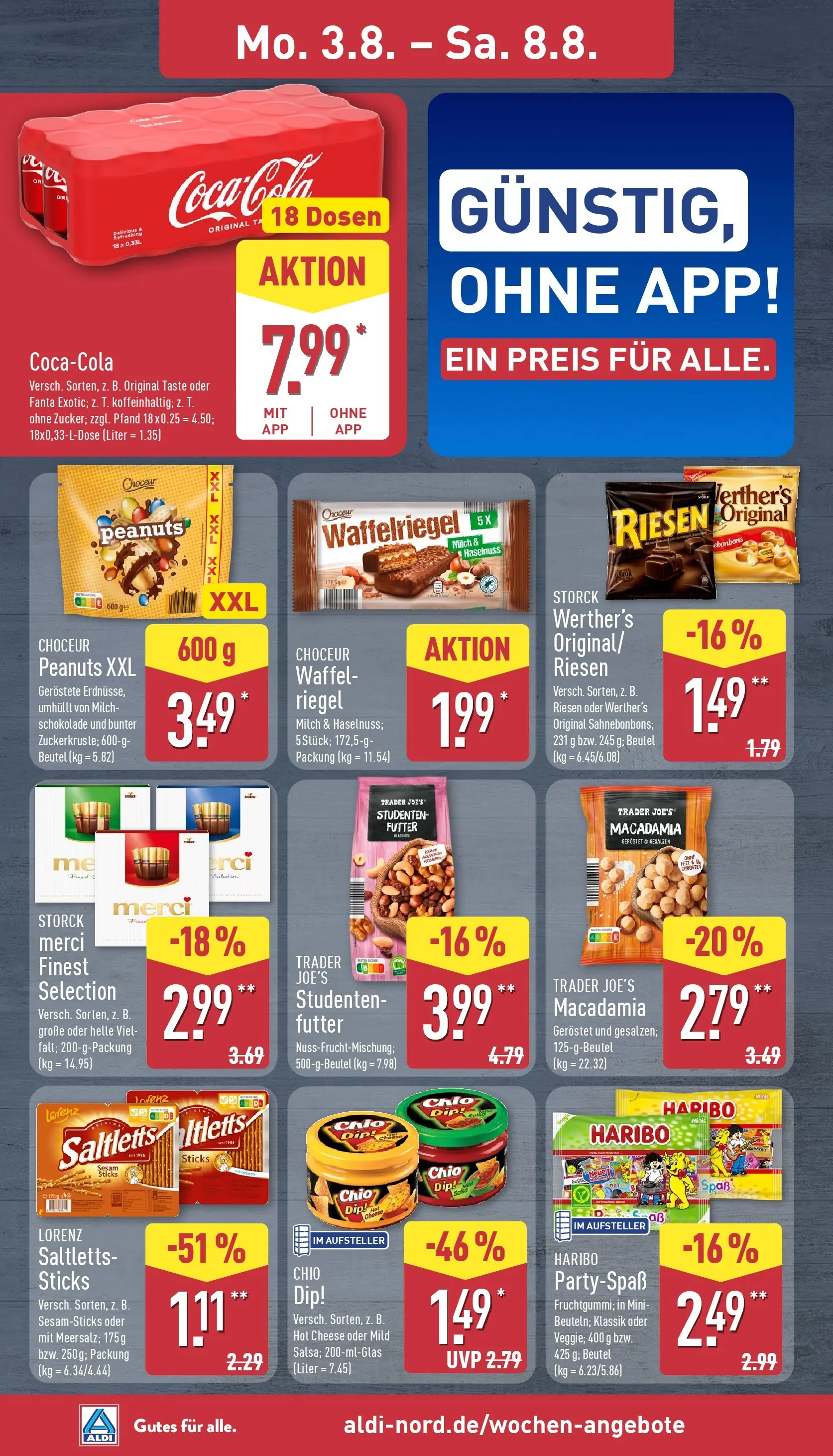 Aldi Wochenangebote (ab 03.08.2026) » Angebote Online | Seite: 10 | Produkte: Merci, Haribo, Milch, Schokolade