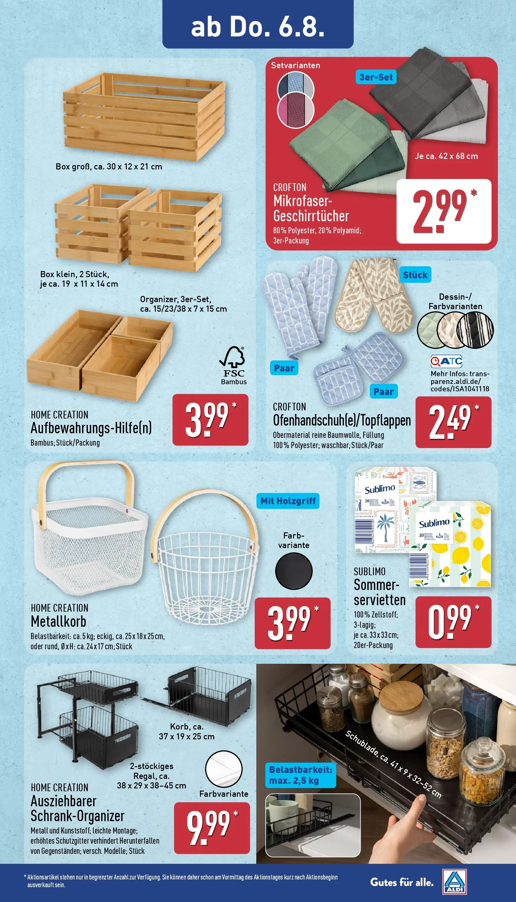 Aldi Wochenangebote (ab 03.08.2026) » Angebote Online | Seite: 23 | Produkte: Box, Home creation