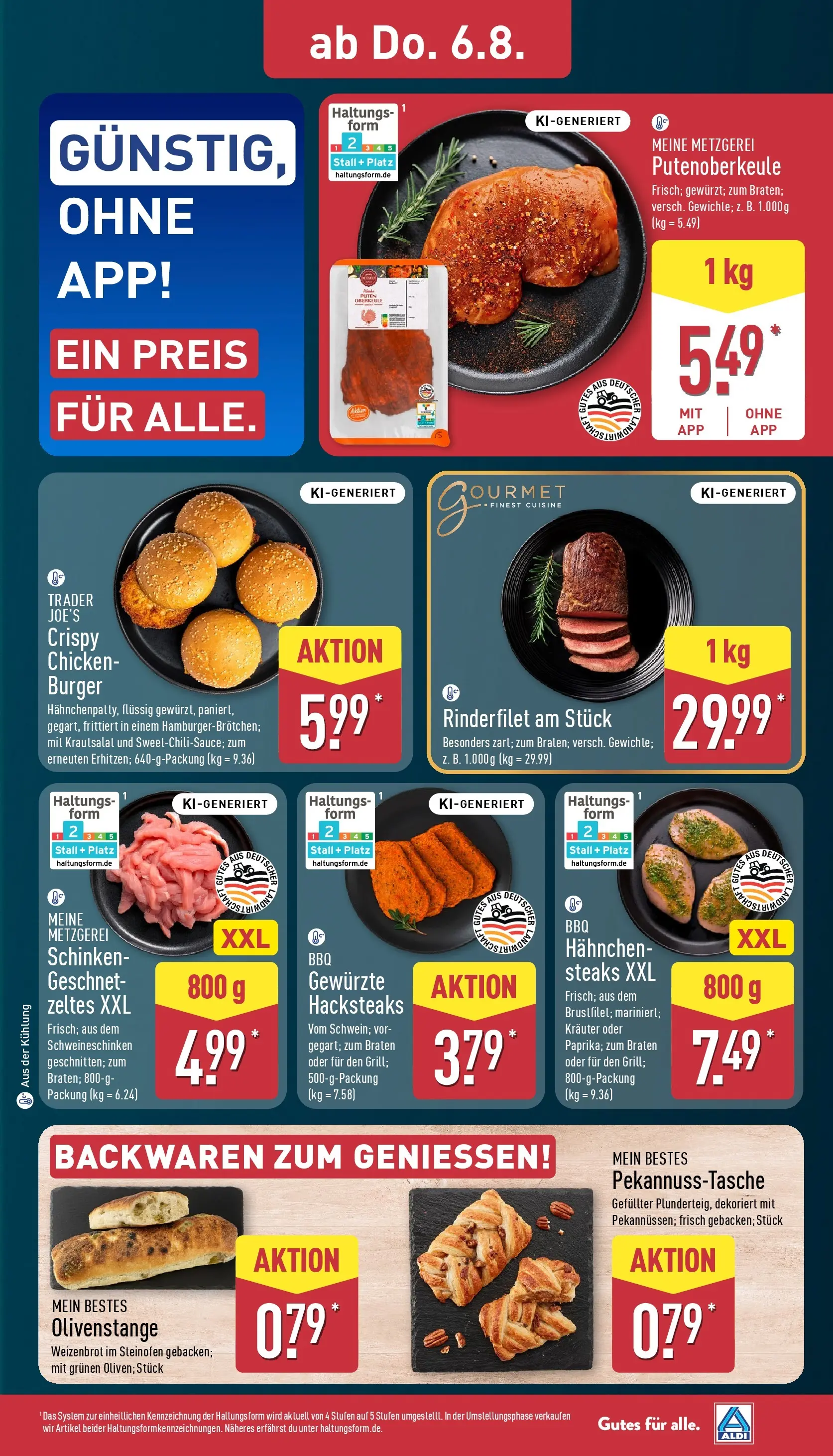 Aldi Wochenangebote (ab 03.08.2026) » Angebote Online | Seite: 29 | Produkte: Hahnchen, Rinderfilet, Burger, Schinken