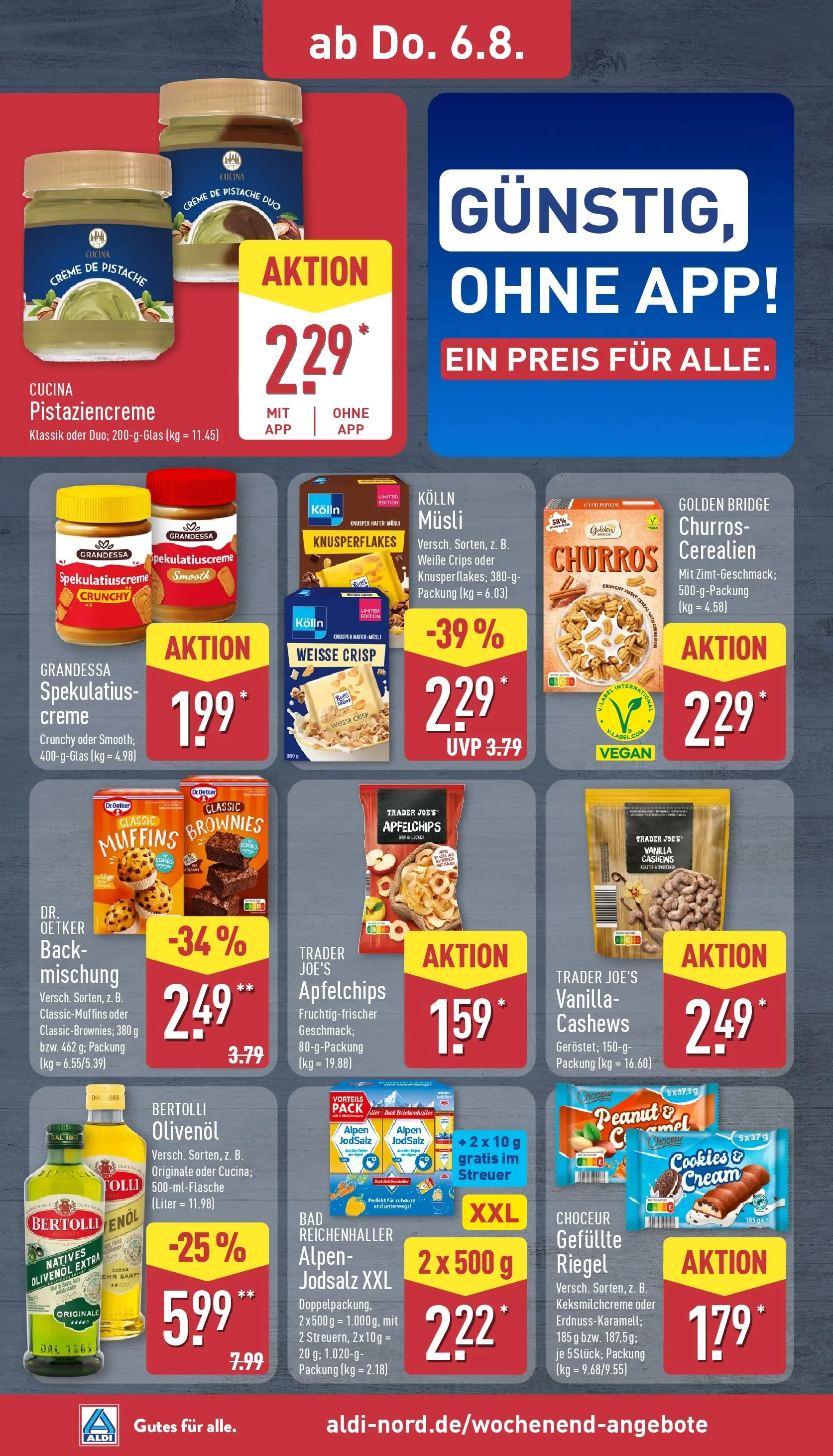 Aldi Wochenangebote (ab 03.08.2026) » Angebote Online | Seite: 32 | Produkte: Musli, Kolln, Olivenol, Apple
