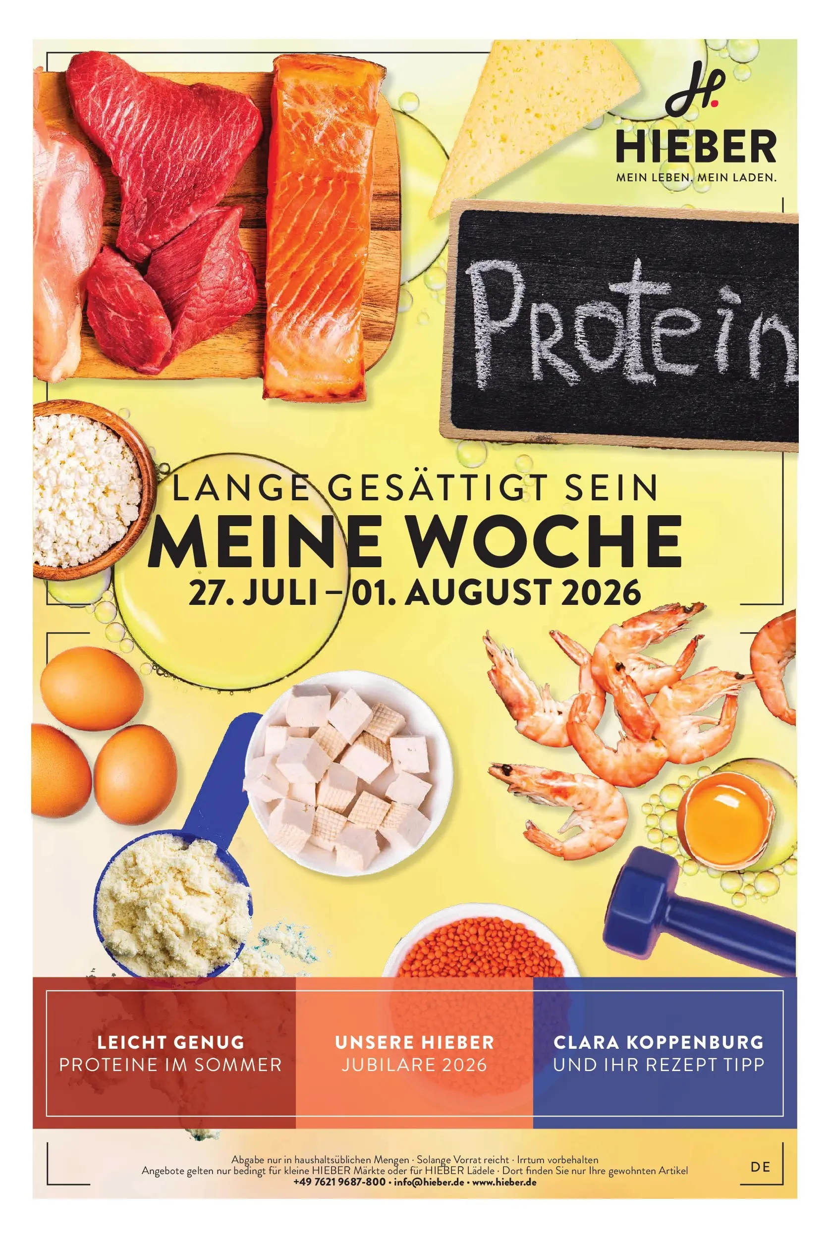 Angebote - Hieber's Frischecenter: Meine Woche (ab 27.07.2026) zum Blättern | Seite: 1