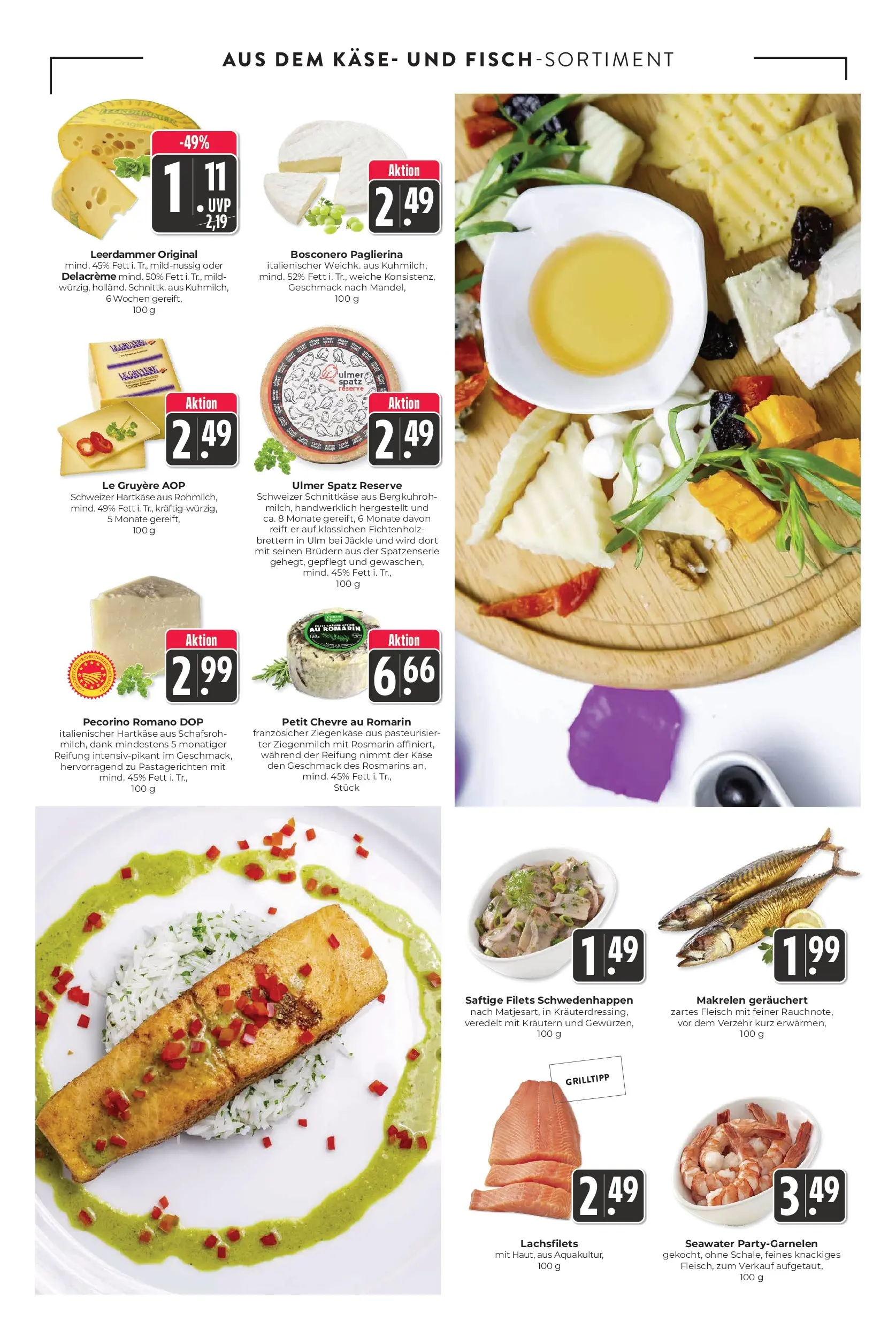 Angebote - Hieber's Frischecenter: Meine Woche (ab 27.07.2026) zum Blättern | Seite: 5 | Produkte: Käse, Ziegenkäse, Leerdammer, Fleisch