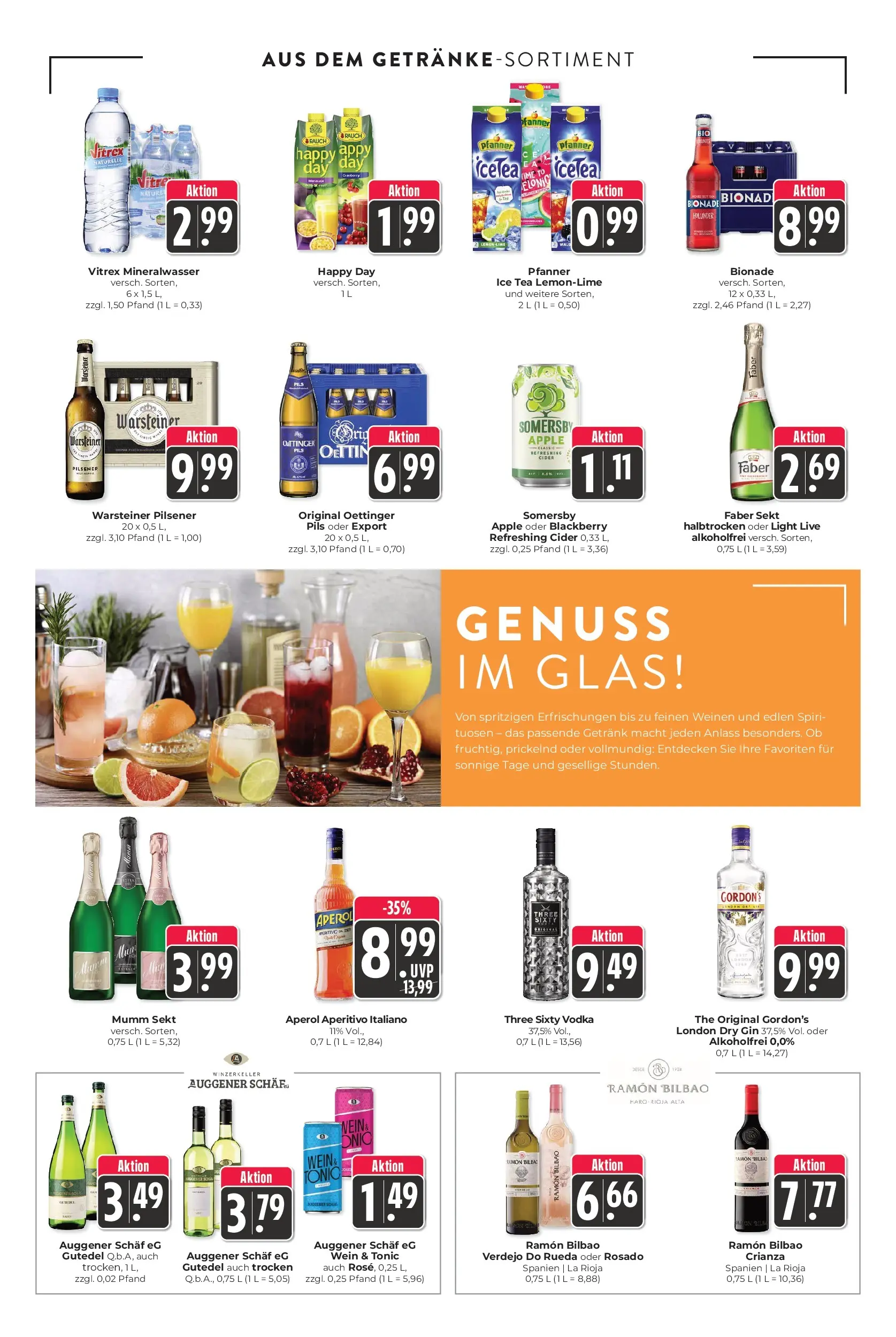 Angebote - Hieber's Frischecenter: Meine Woche (ab 27.07.2026) zum Blättern | Seite: 14 | Produkte: Pils, Bionade, Mineralwasser, Vodka