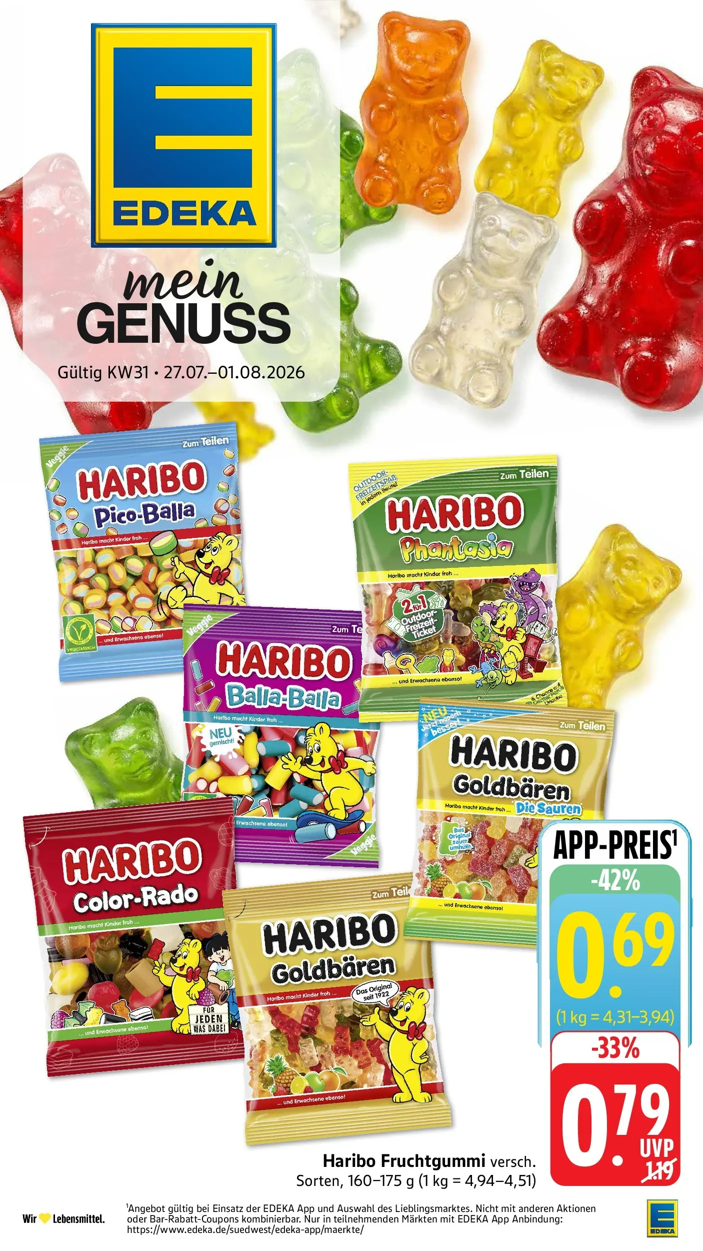 Edeka Prospekt Mühlheim / Donau (ab 27.07.2026) » Angebote Online | Seite: 1 | Produkte: Haribo