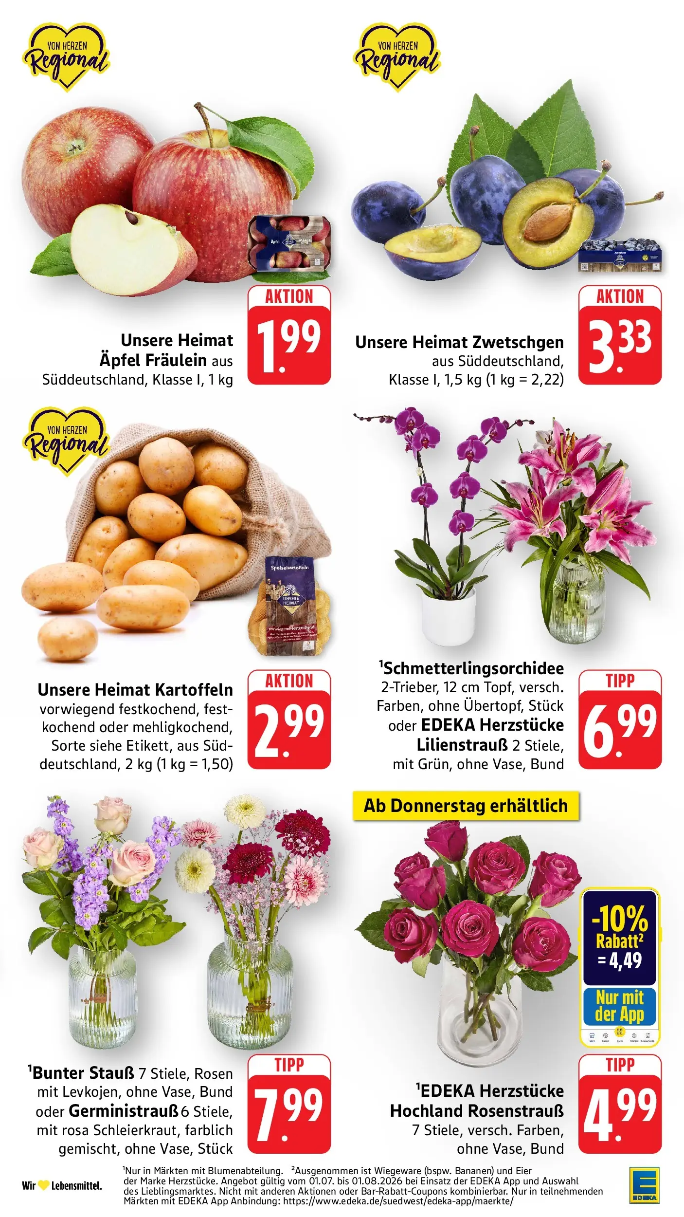 Edeka Prospekt Mühlheim / Donau (ab 27.07.2026) » Angebote Online | Seite: 11 | Produkte: Eier, Äpfel, Bananen, Zwetschgen