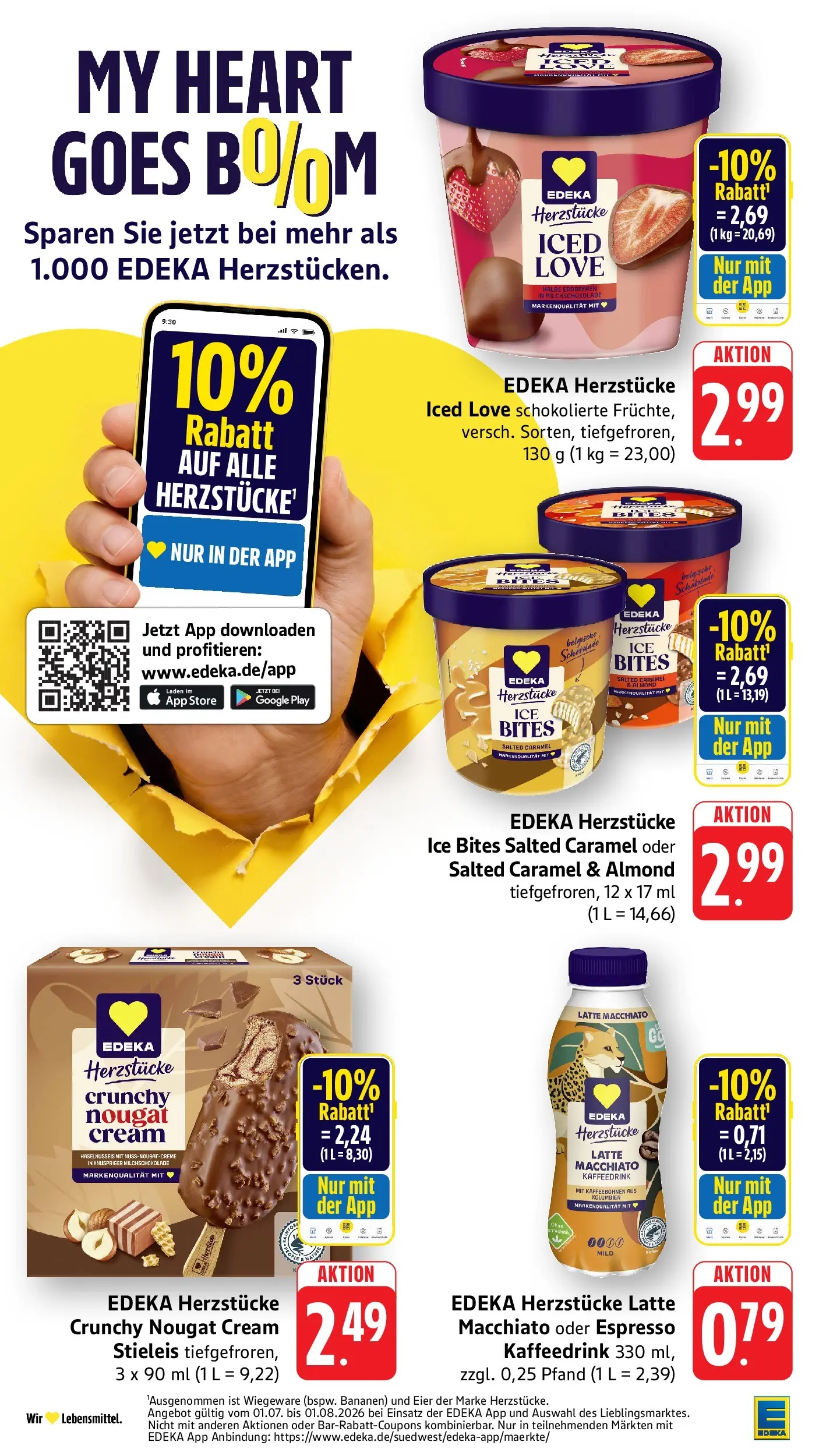 Edeka Prospekt Mühlheim / Donau (ab 27.07.2026) » Angebote Online | Seite: 14 | Produkte: Eier, Schokolade, Bananen, Erdbeeren