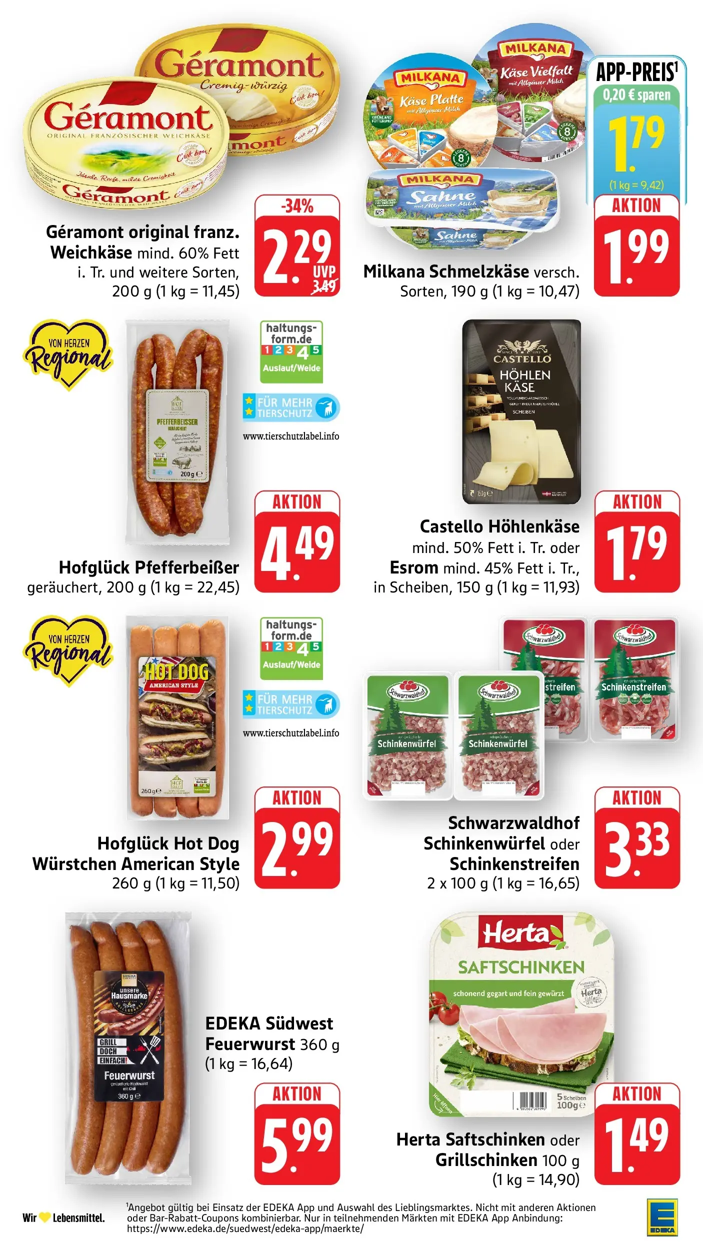 Edeka Prospekt Mühlheim / Donau (ab 27.07.2026) » Angebote Online | Seite: 16 | Produkte: Milch, Käse, Milkana, Sahne