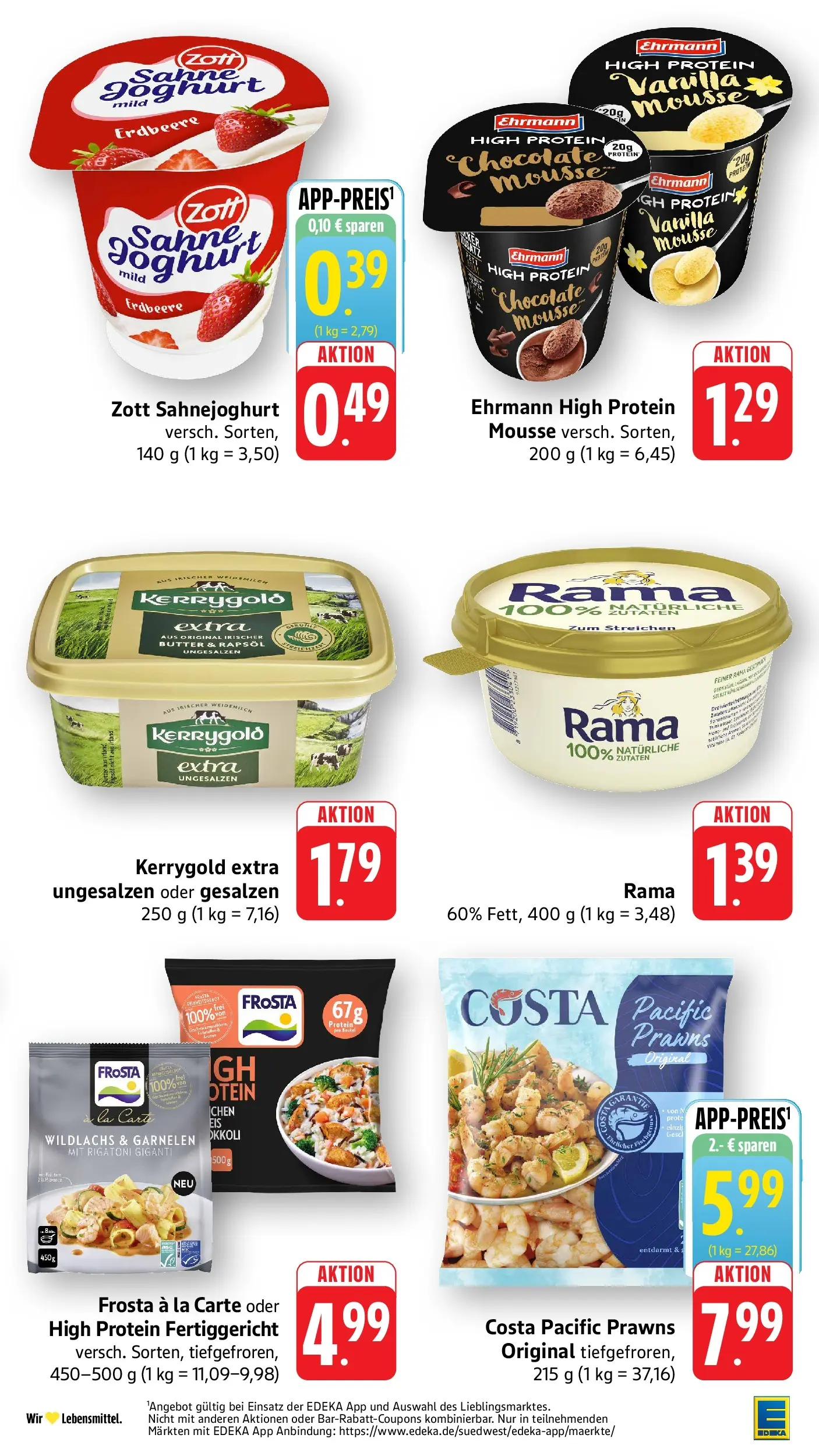 Edeka Prospekt Mühlheim / Donau (ab 27.07.2026) » Angebote Online | Seite: 21 | Produkte: Rapsöl, Garnelen, Frosta, Sahne