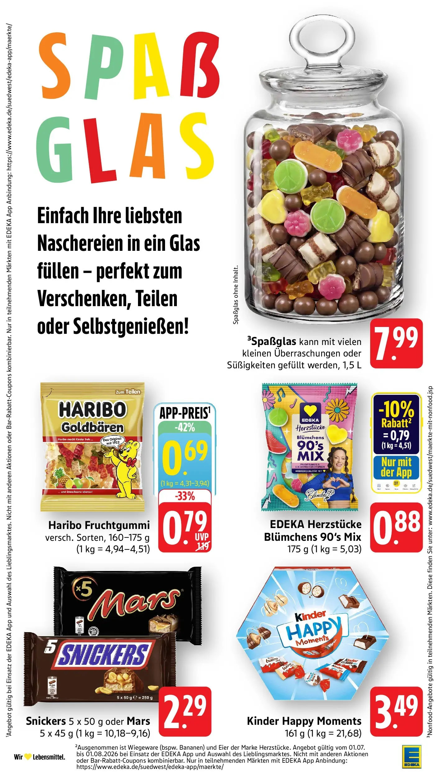 Edeka Prospekt Mühlheim / Donau (ab 27.07.2026) » Angebote Online | Seite: 23 | Produkte: Haribo, Eier, Bananen, Süßigkeiten